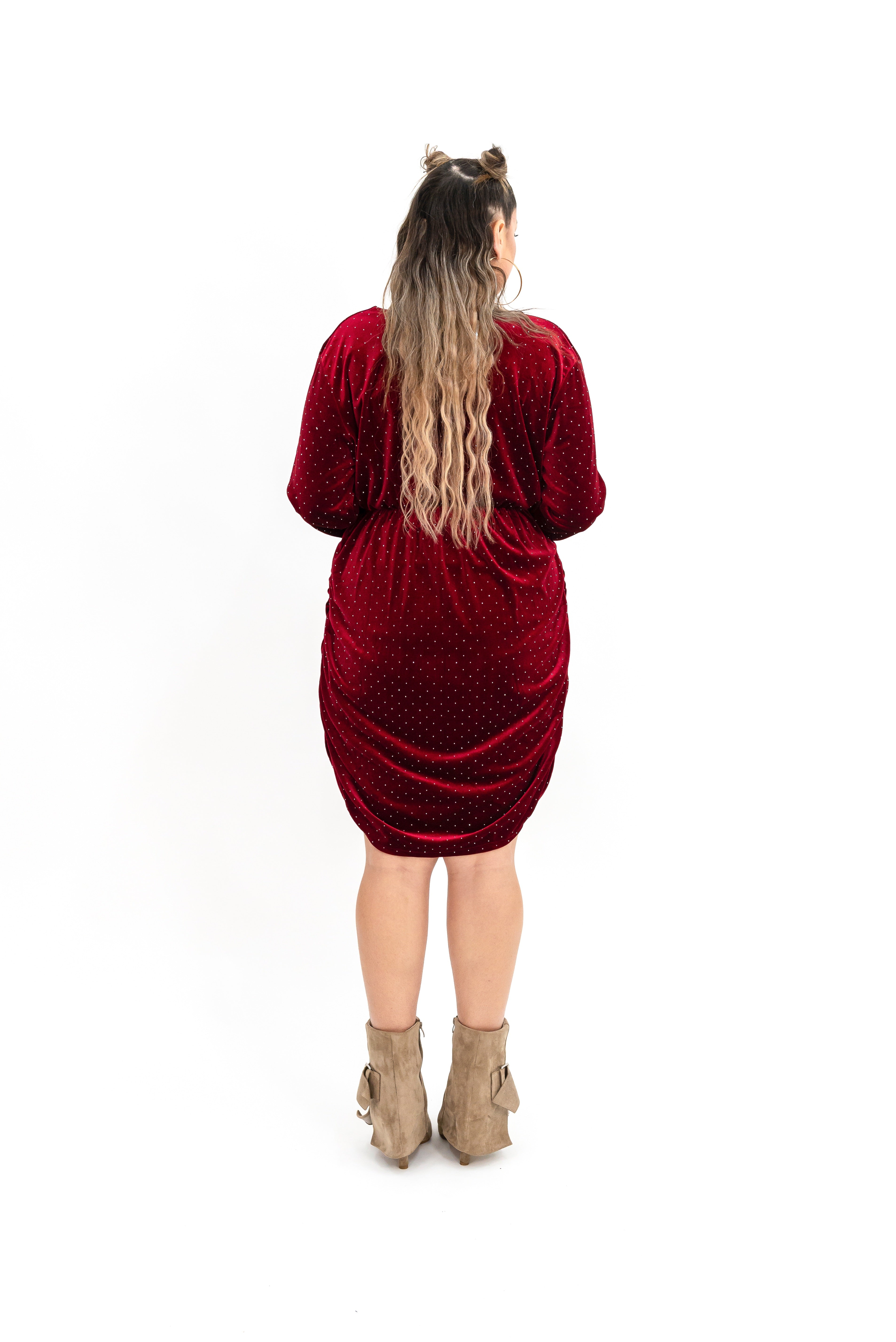 Dress Drappeggio Strass