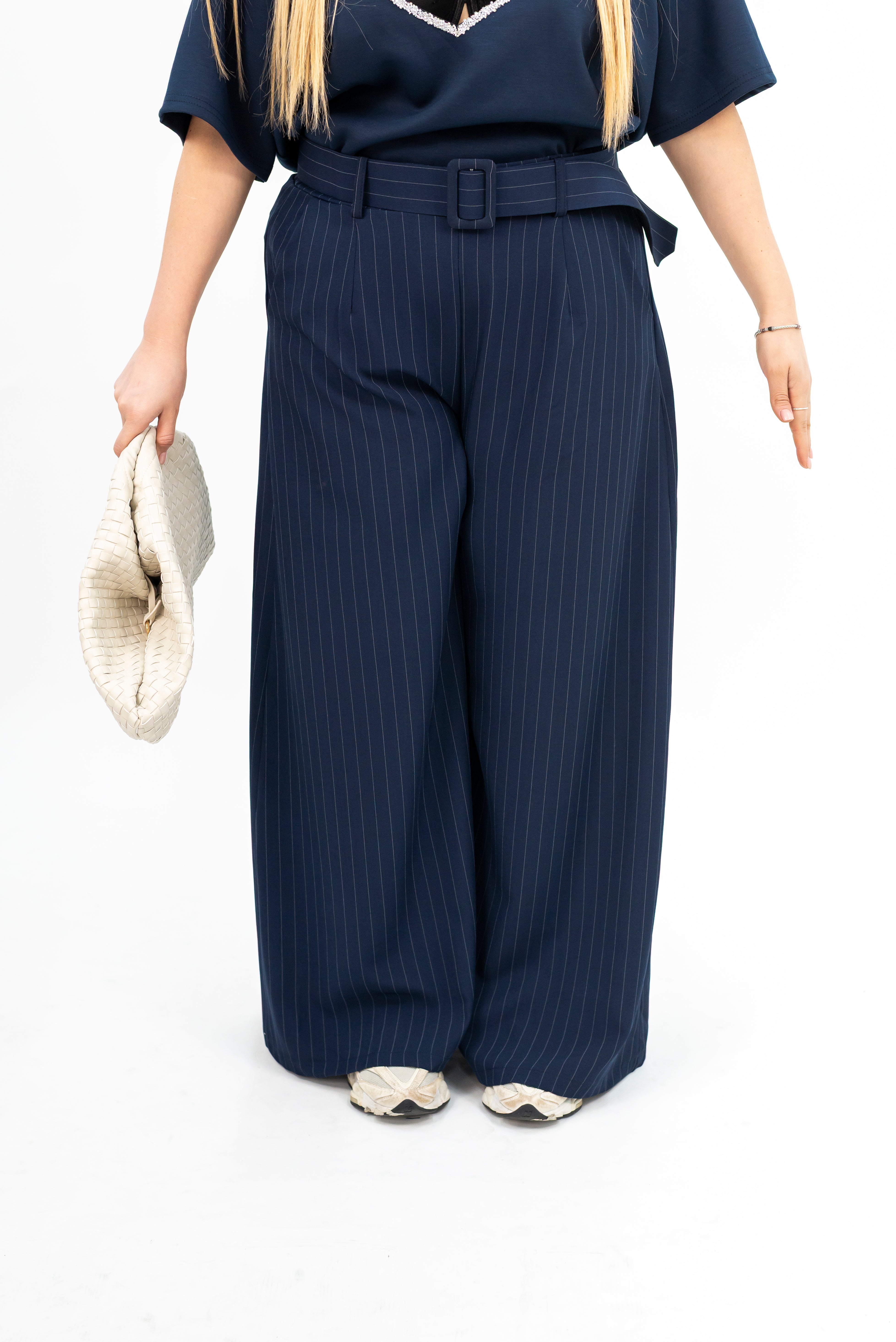 Pantalone Giorgia Gesso Cintura2