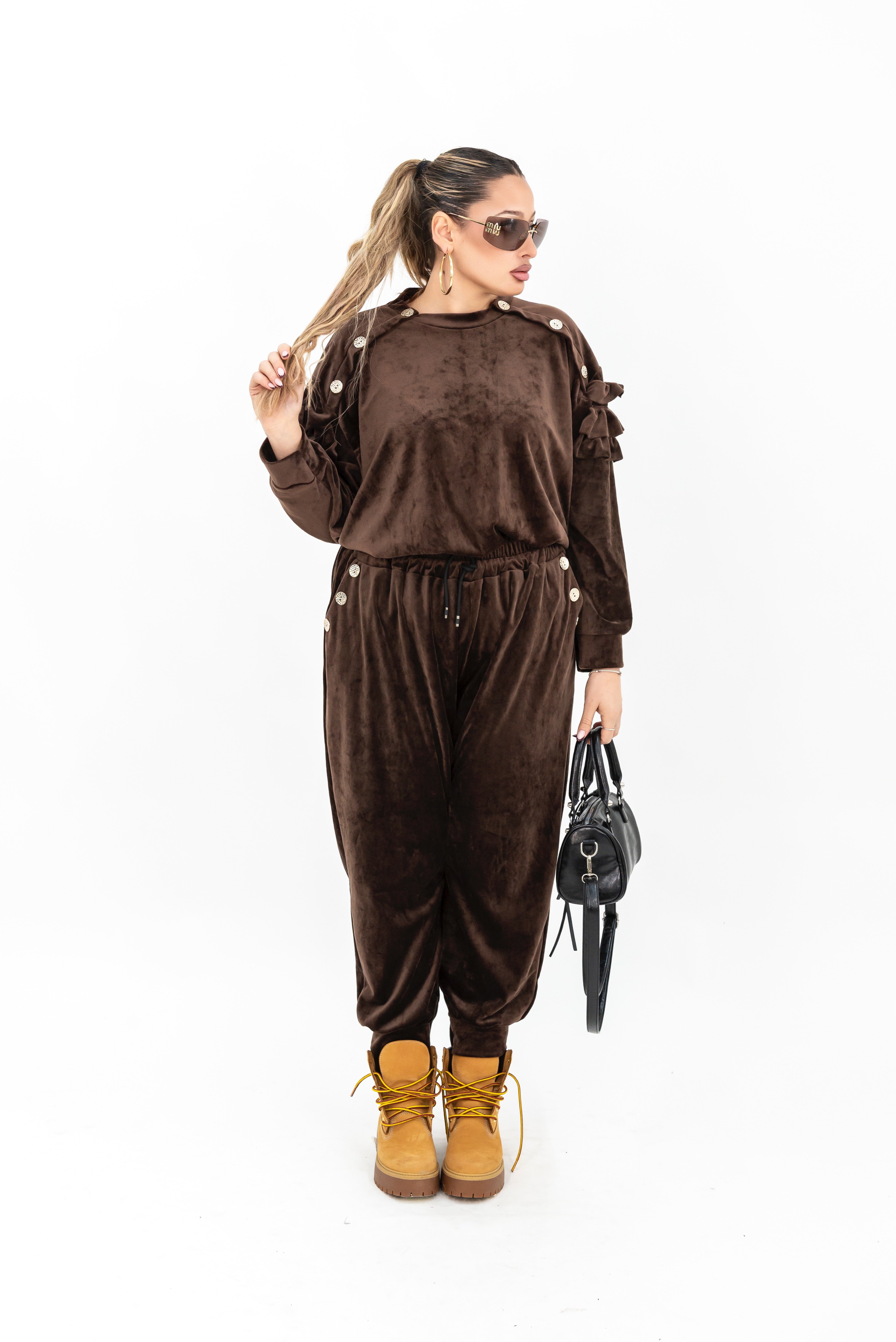 Coordinato Ciniglia Bottone