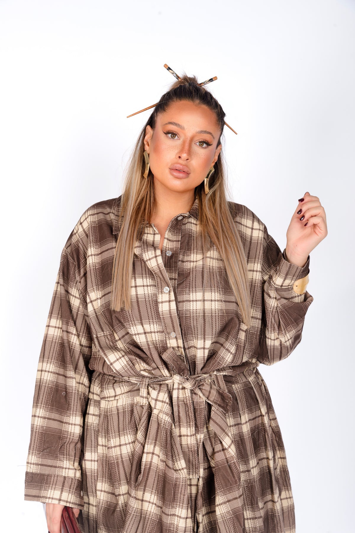 Dress Chemisier -Con Quadri