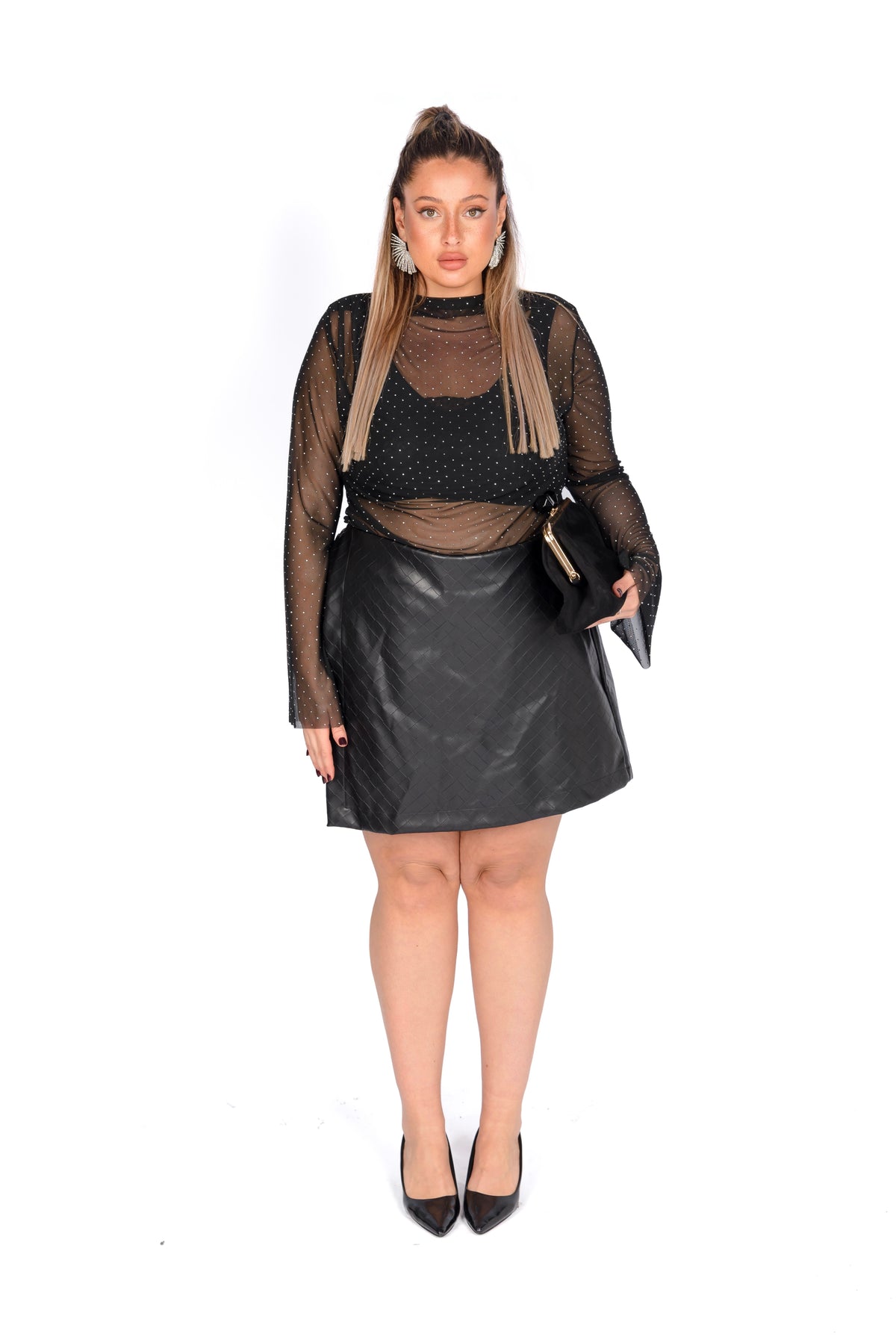 Maglia Trasparent Strass