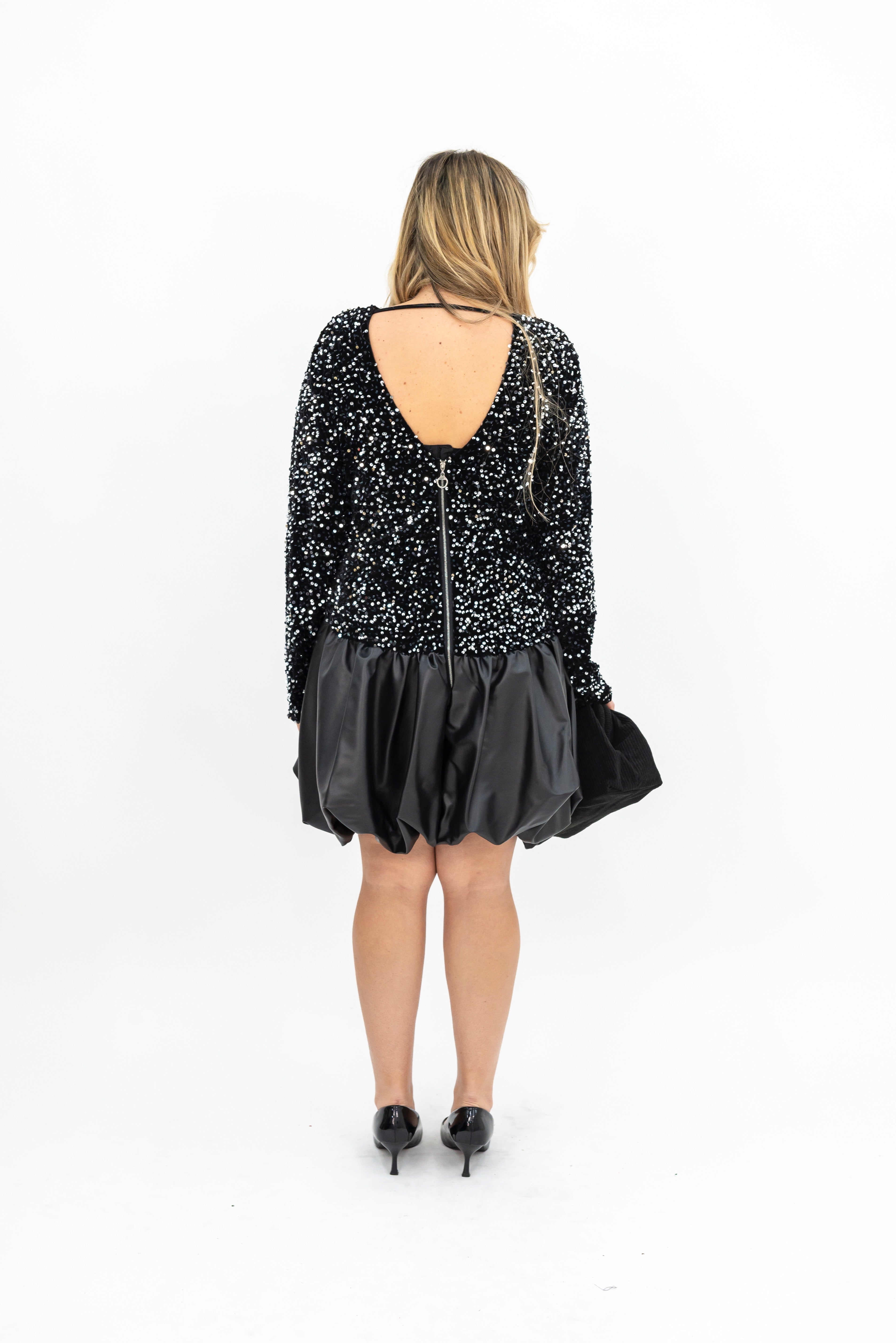 Dress Pailettes Eco-Pelle