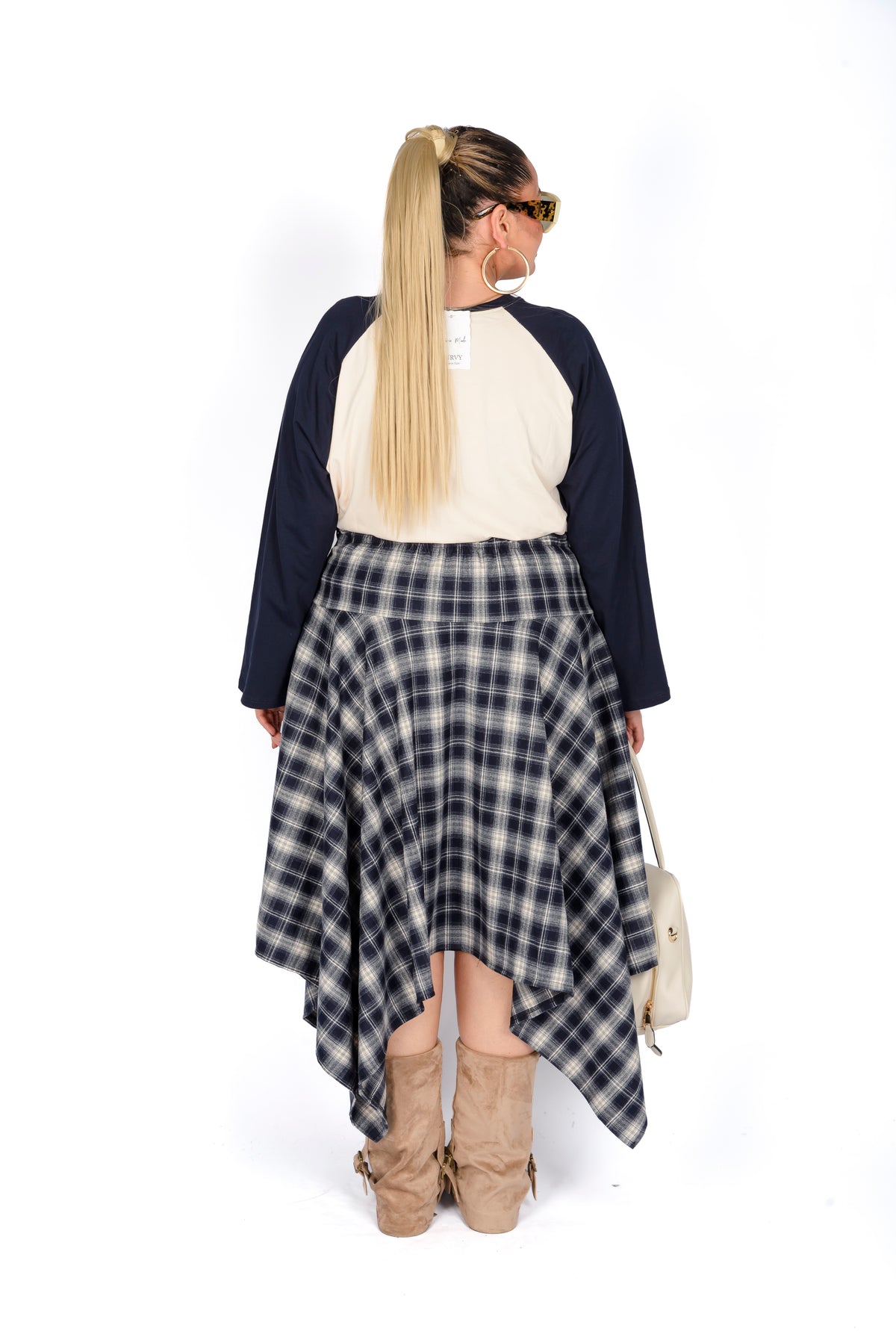 Gonna Asimmetrica Tartan