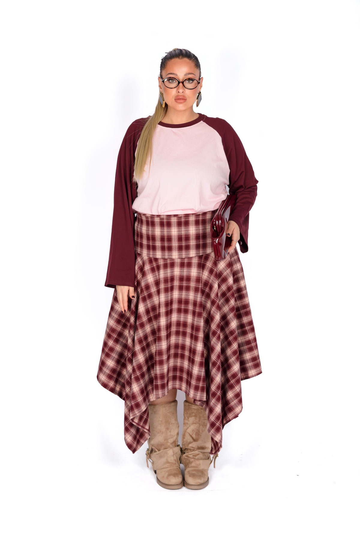 Gonna Asimmetrica Tartan