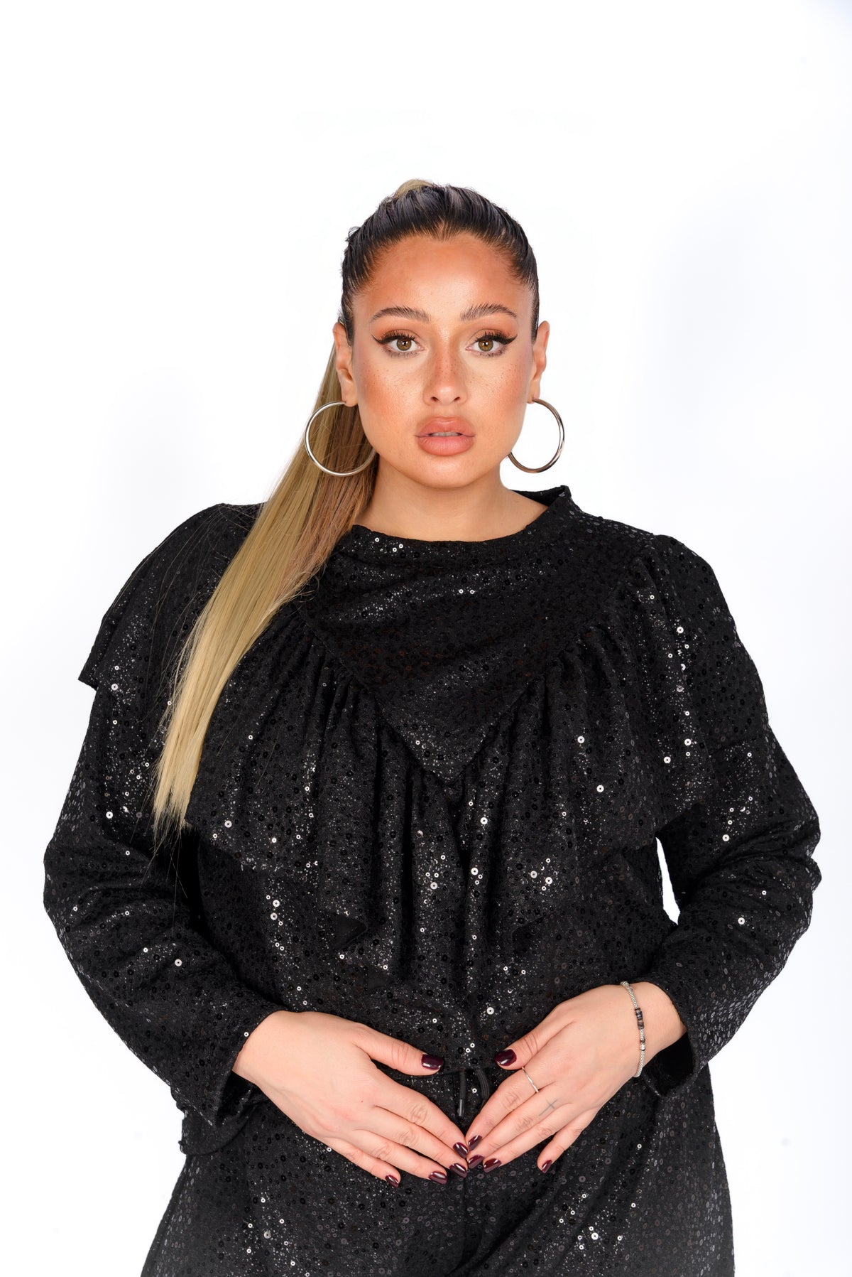 Blusa Sparkle Con Volant
