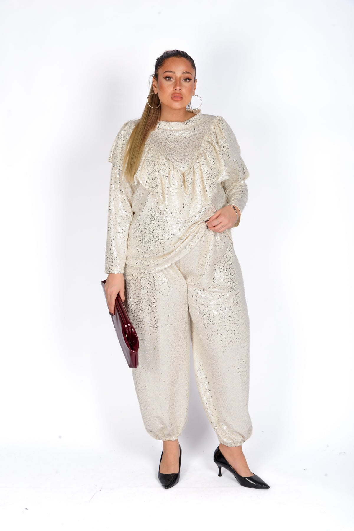 Blusa Sparkle Con Volant