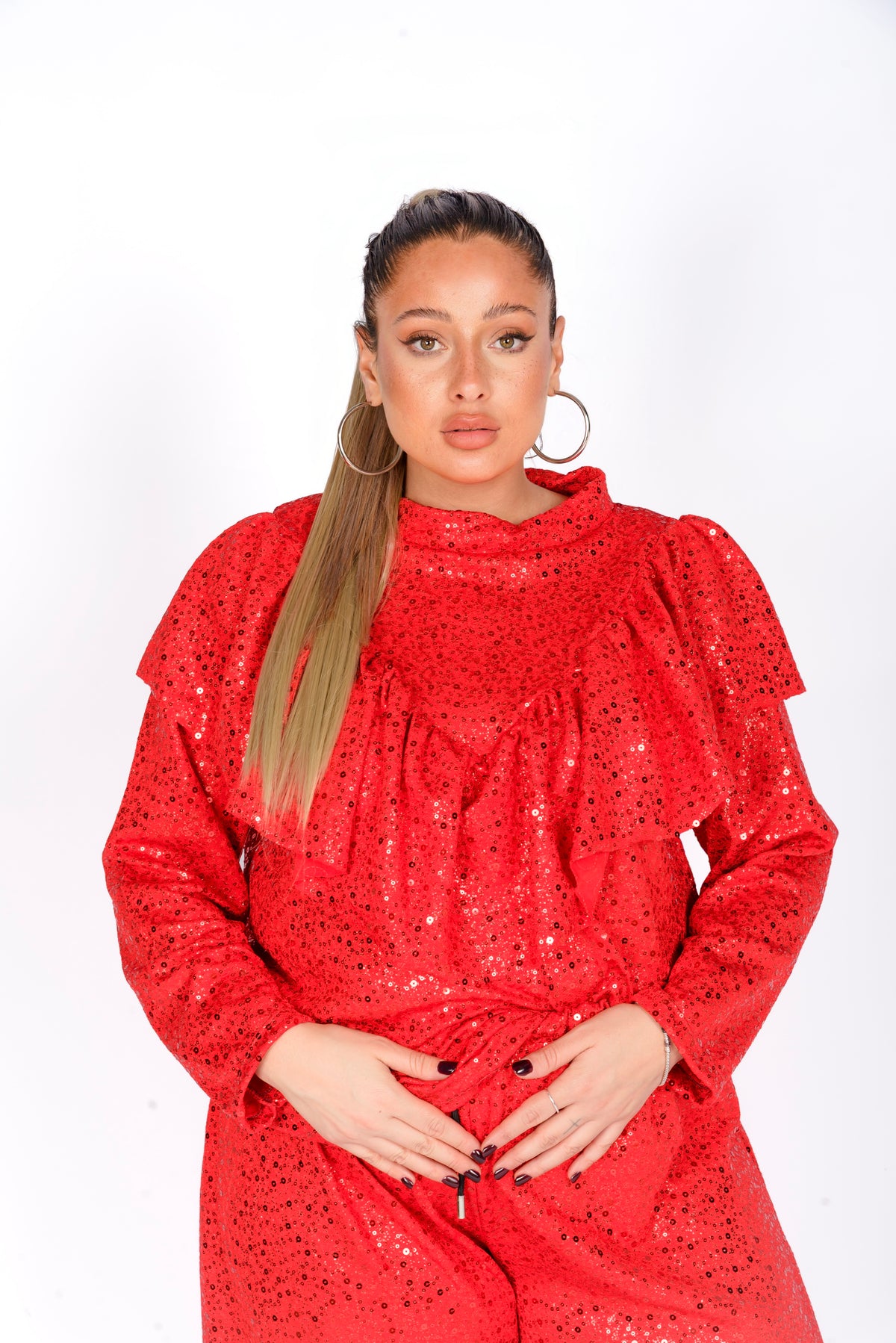 Blusa Sparkle Con Volant
