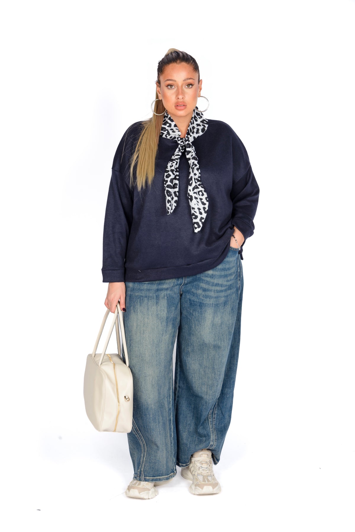 Maglia Soft Con Foulard