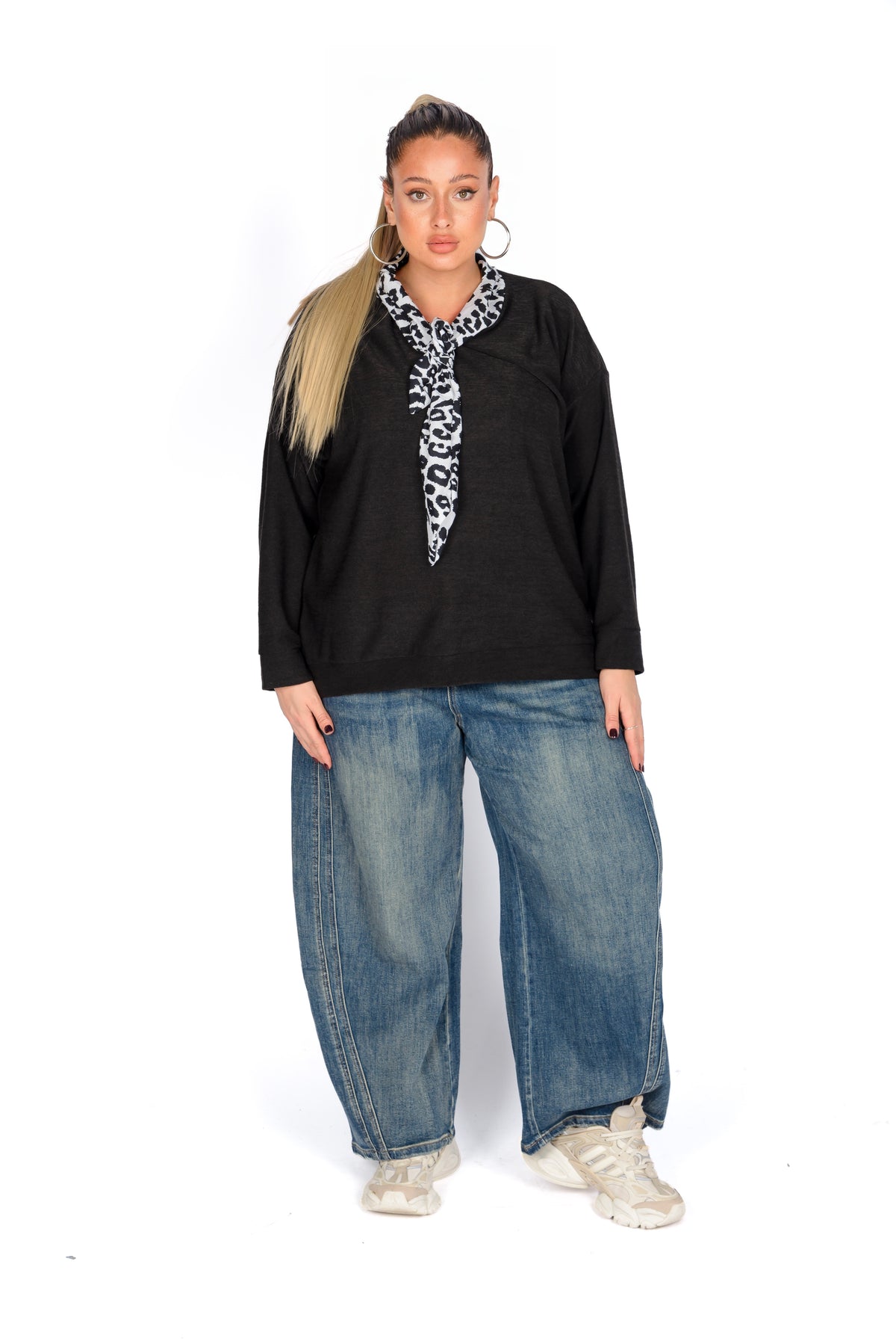 Maglia Soft Con Foulard