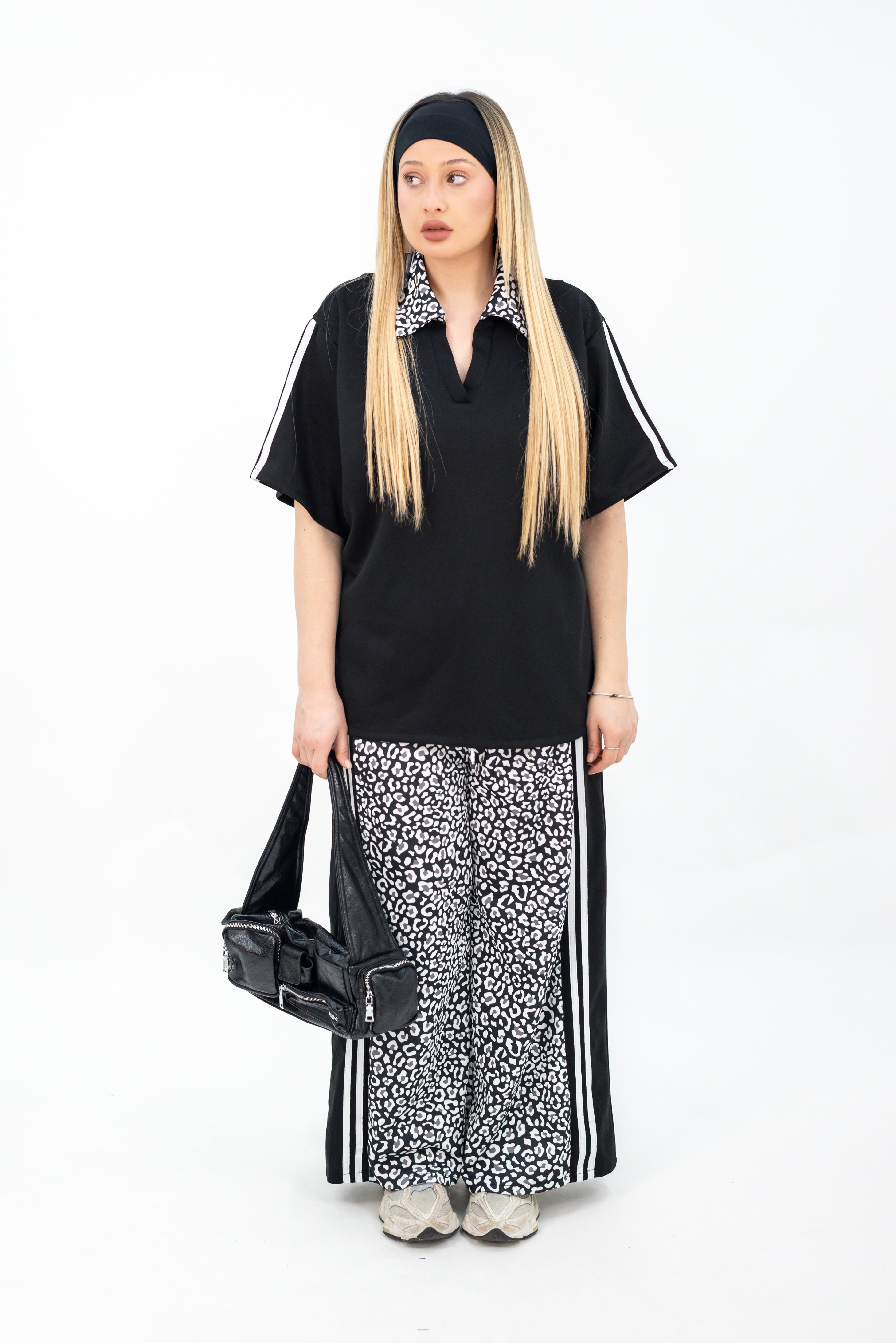 Tuta Coordinato Collo Animalier