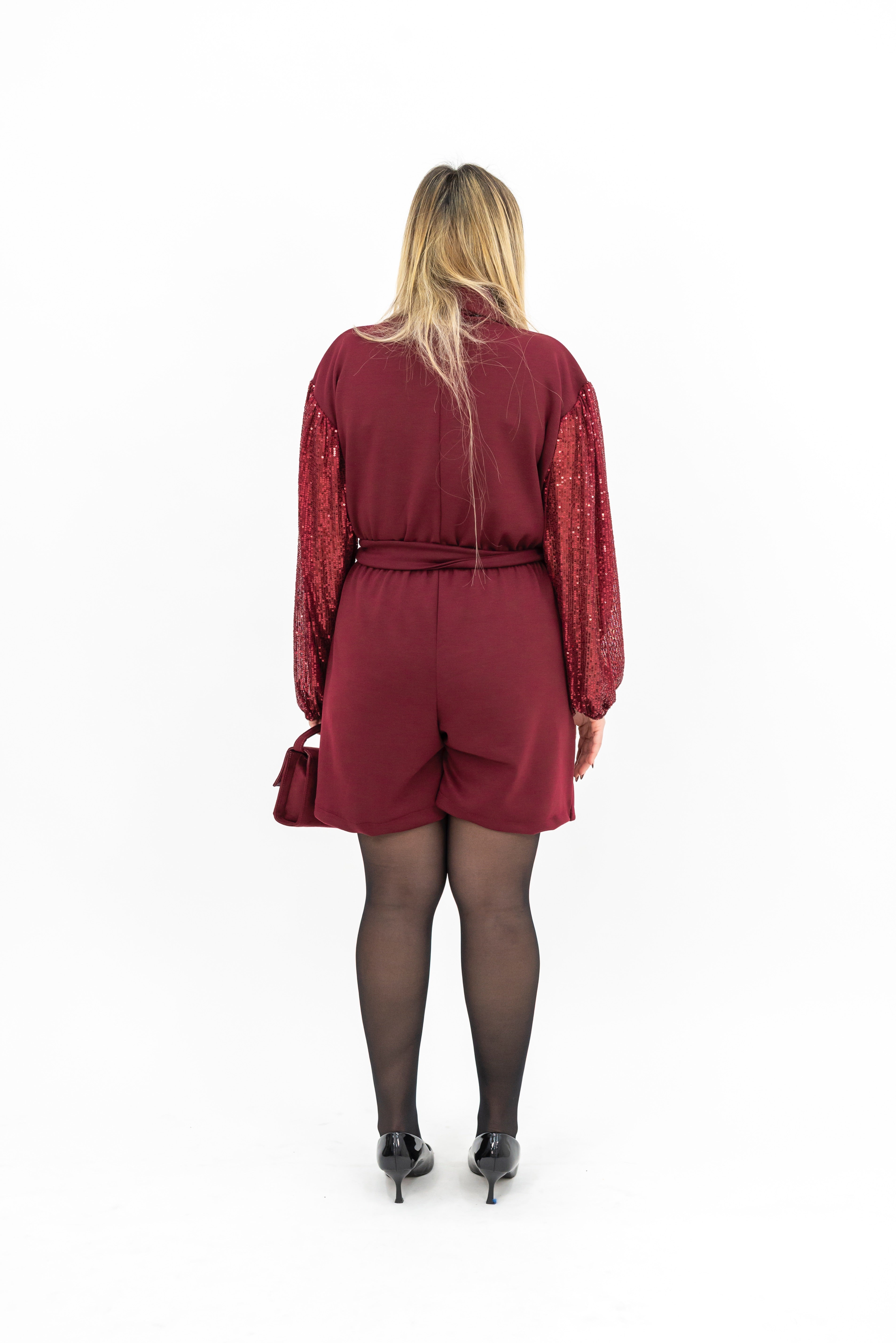 Tutina-Abito Pailettes Punto Milano