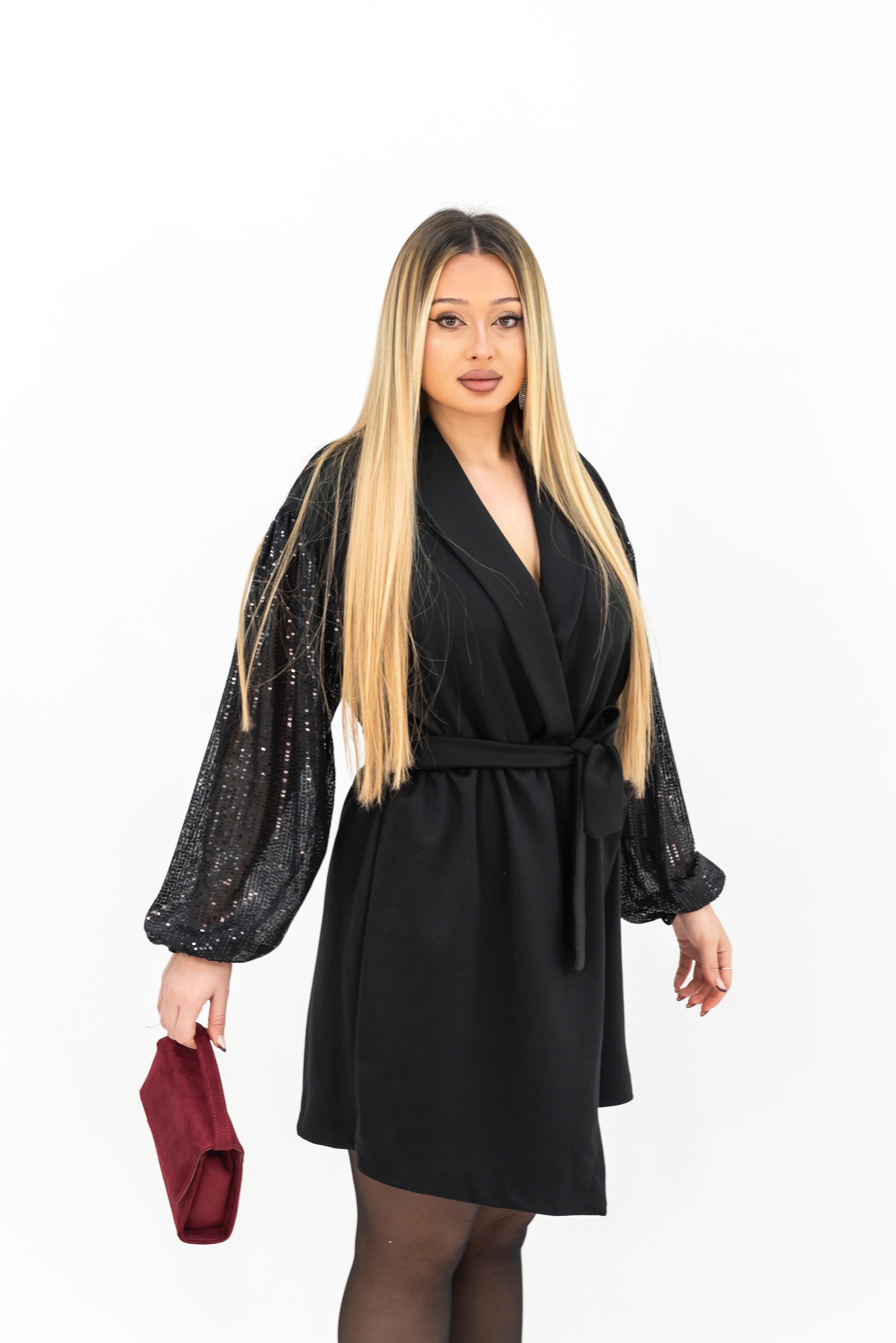 Tutina-Abito Pailettes Punto Milano