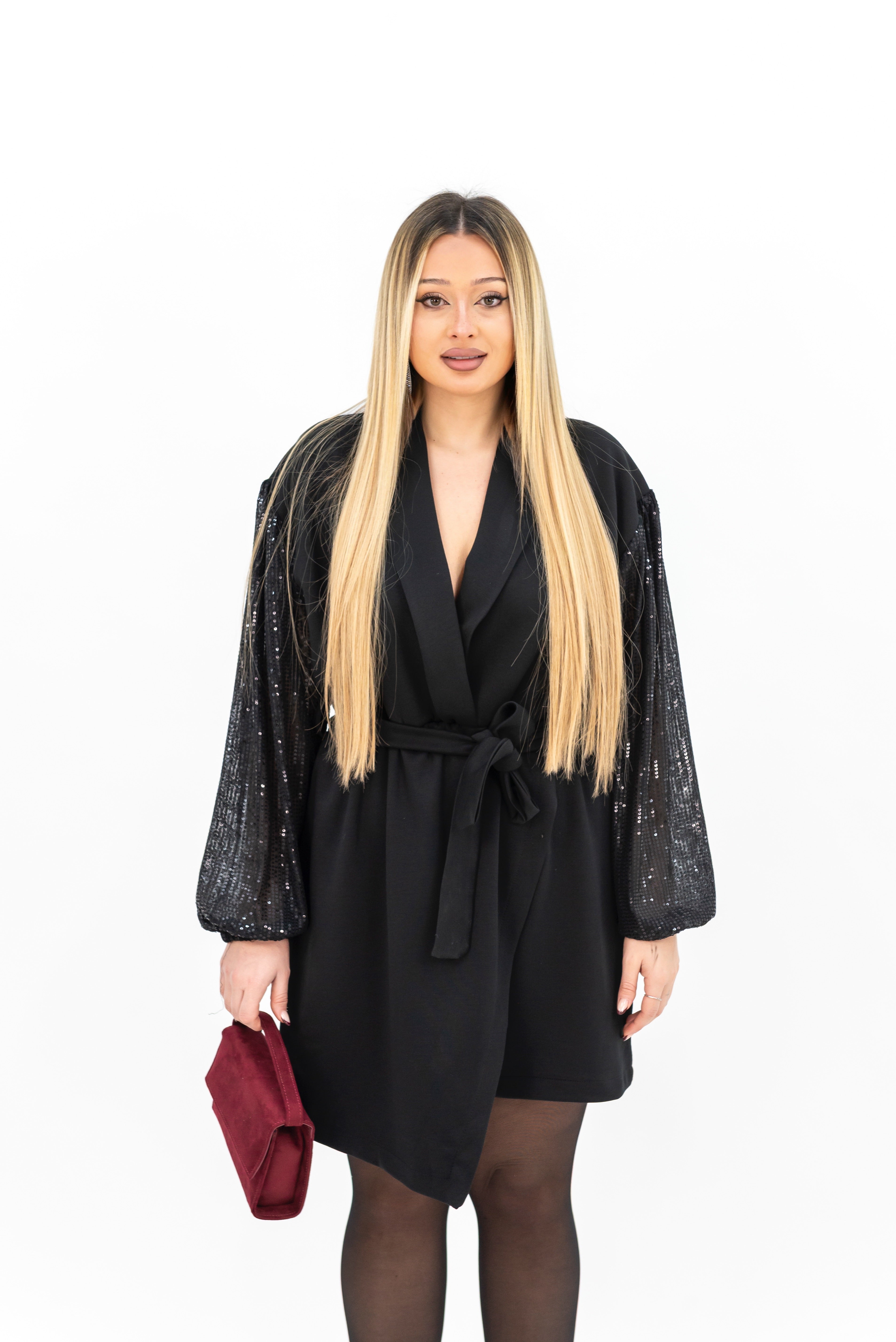 Tutina-Abito Pailettes Punto Milano