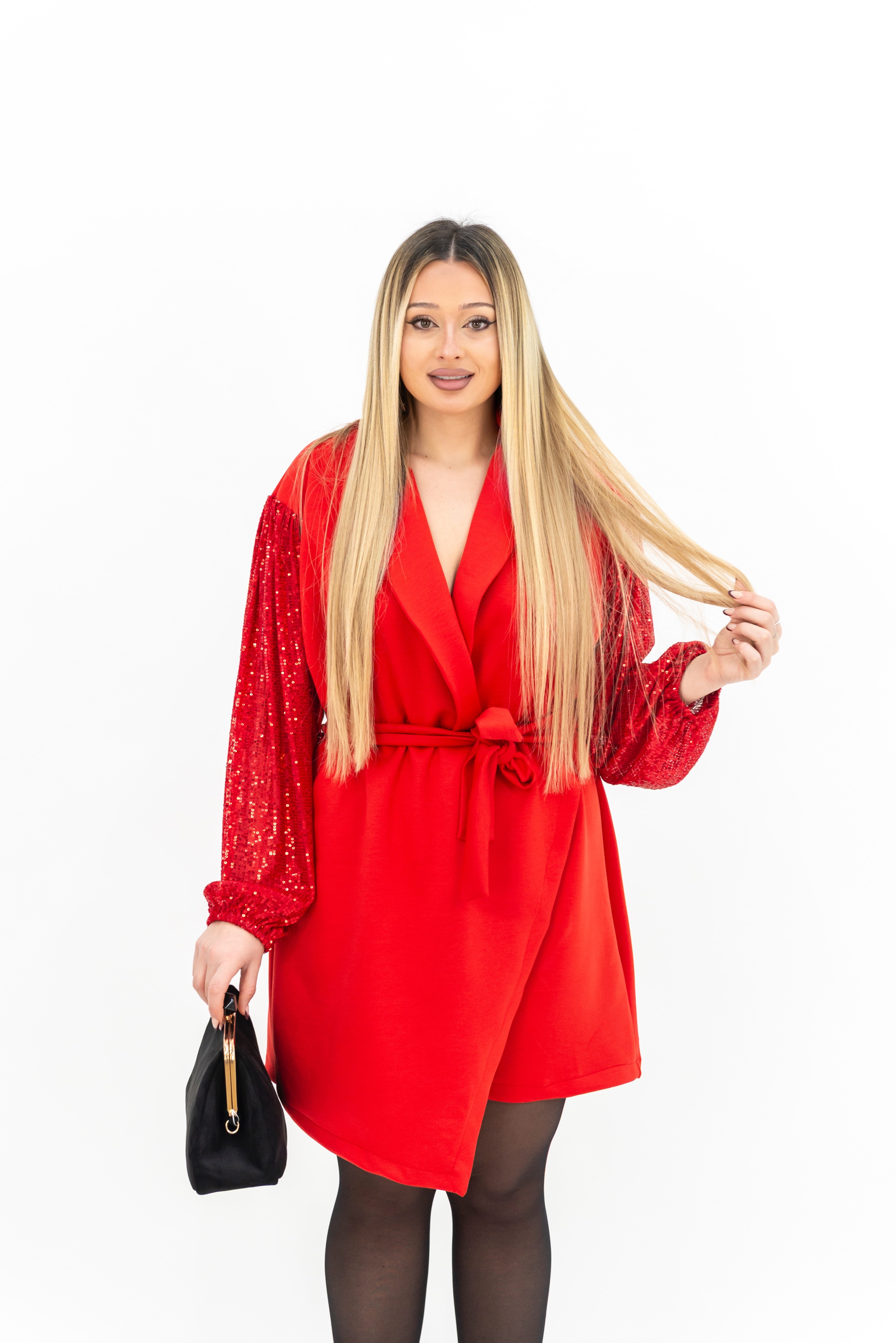 Tutina-Abito Pailettes Punto Milano