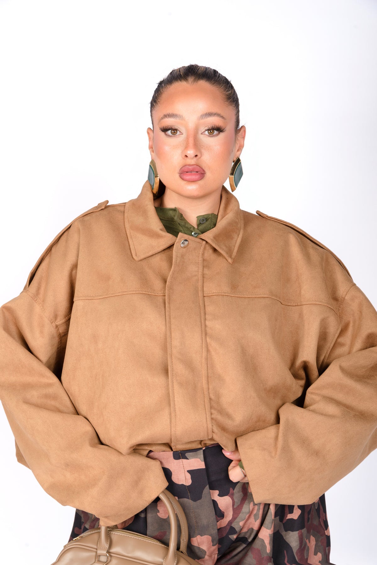 Giacca Moka In Camoscio