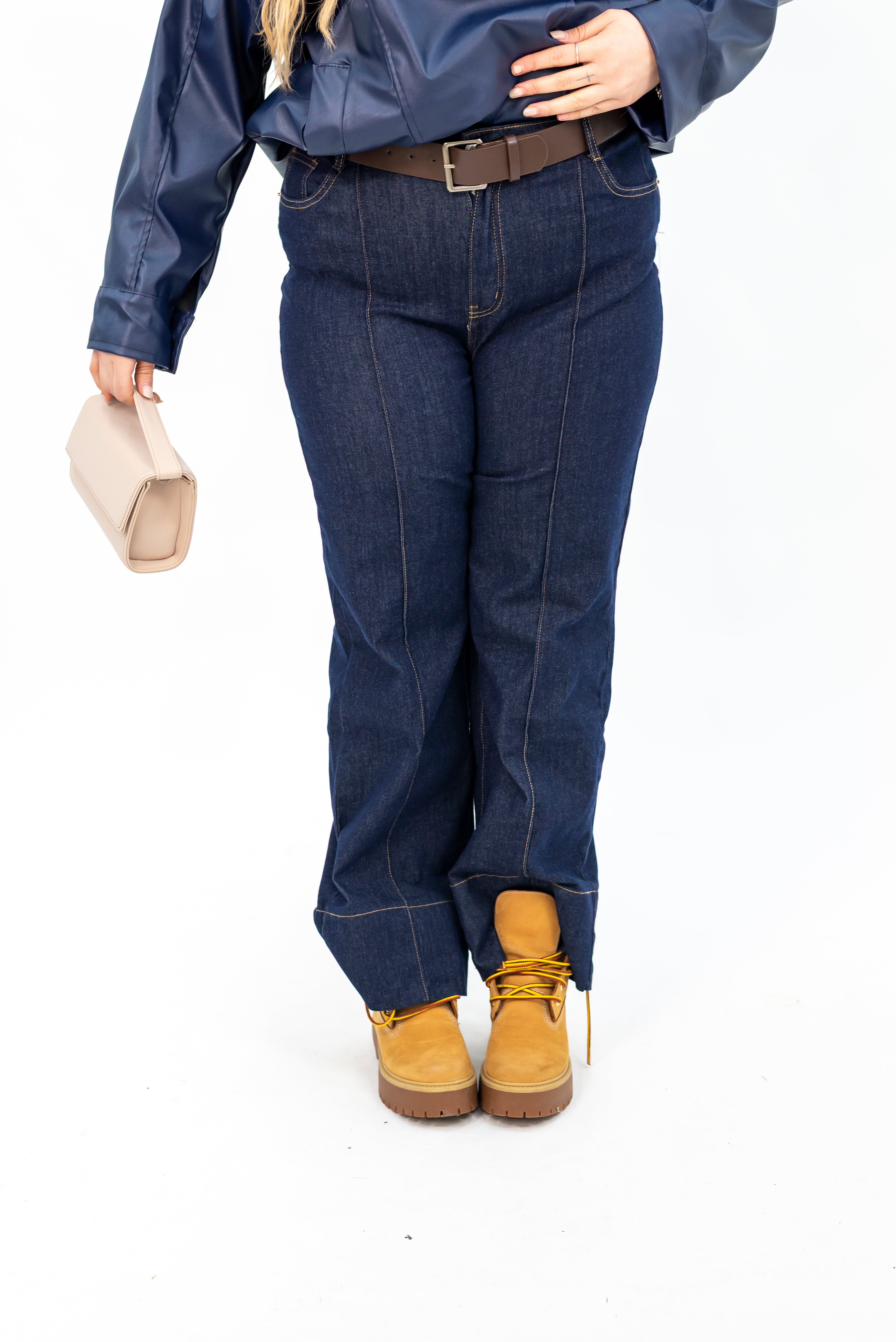 Jeans Fake Denim Cintura