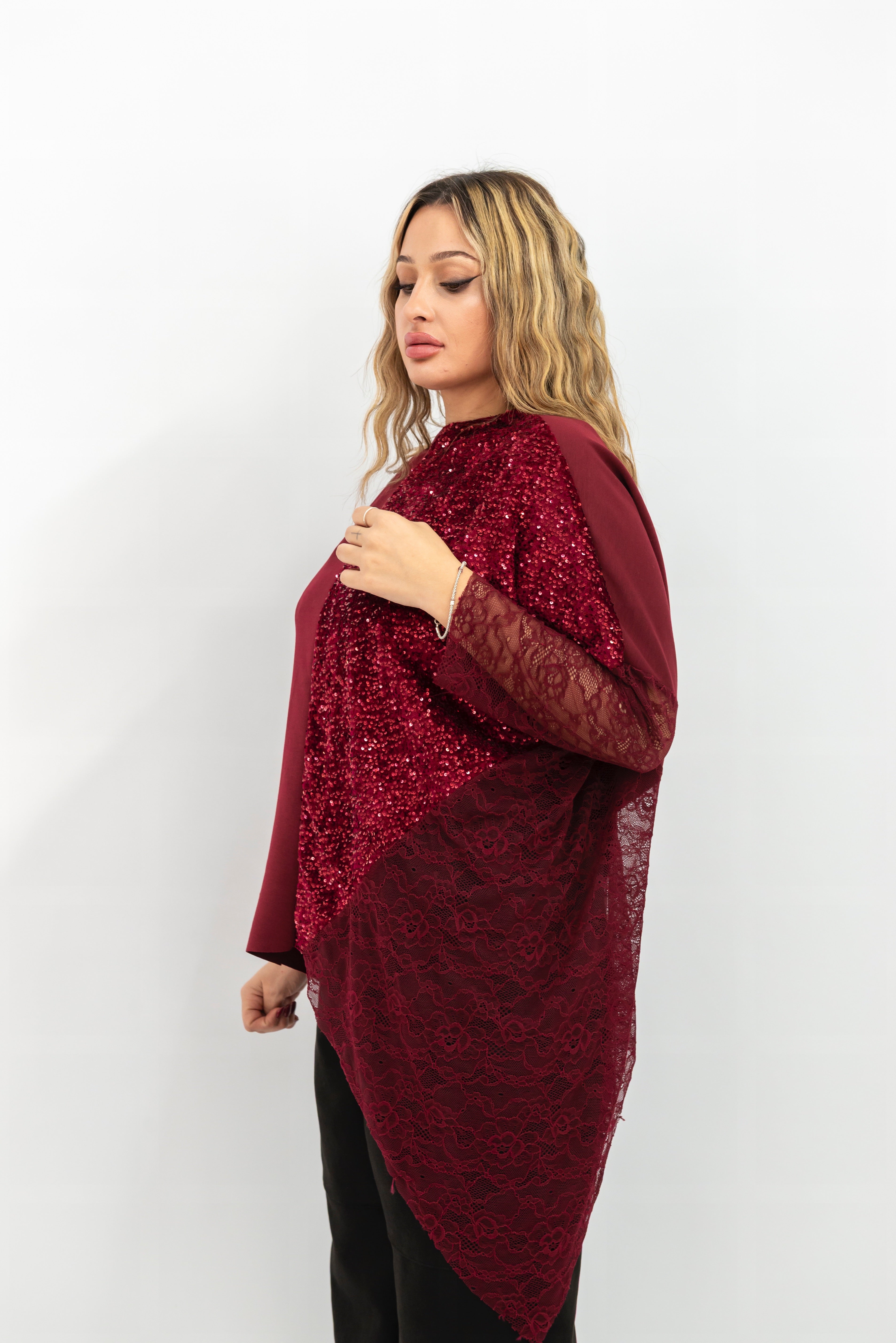 Maglia Paillettes Pizzo