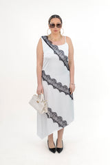 Dress Asimmetrico Con Pizzo
