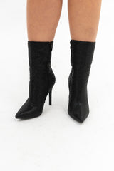 Stivale Tacco Strass