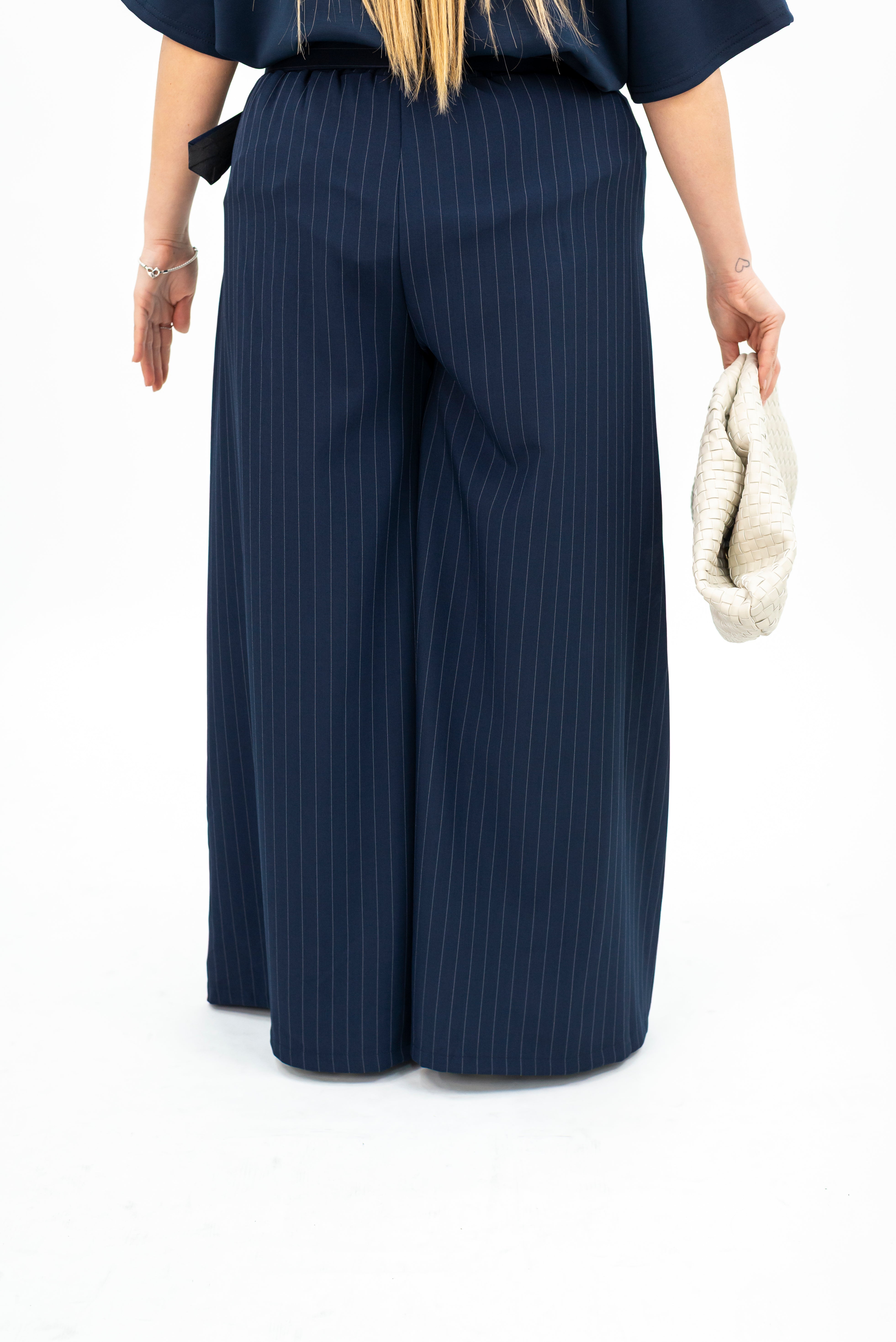 Pantalone Giorgia Gesso Cintura2