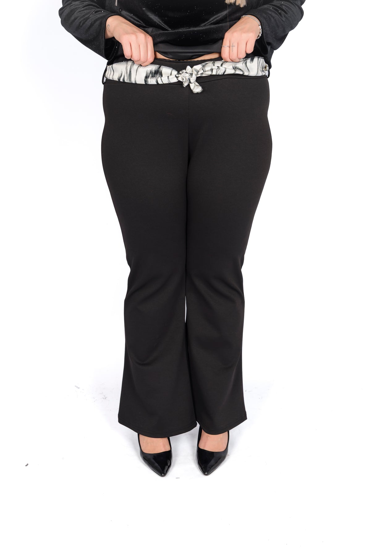 Pantalone Punto Milano Con Cintura