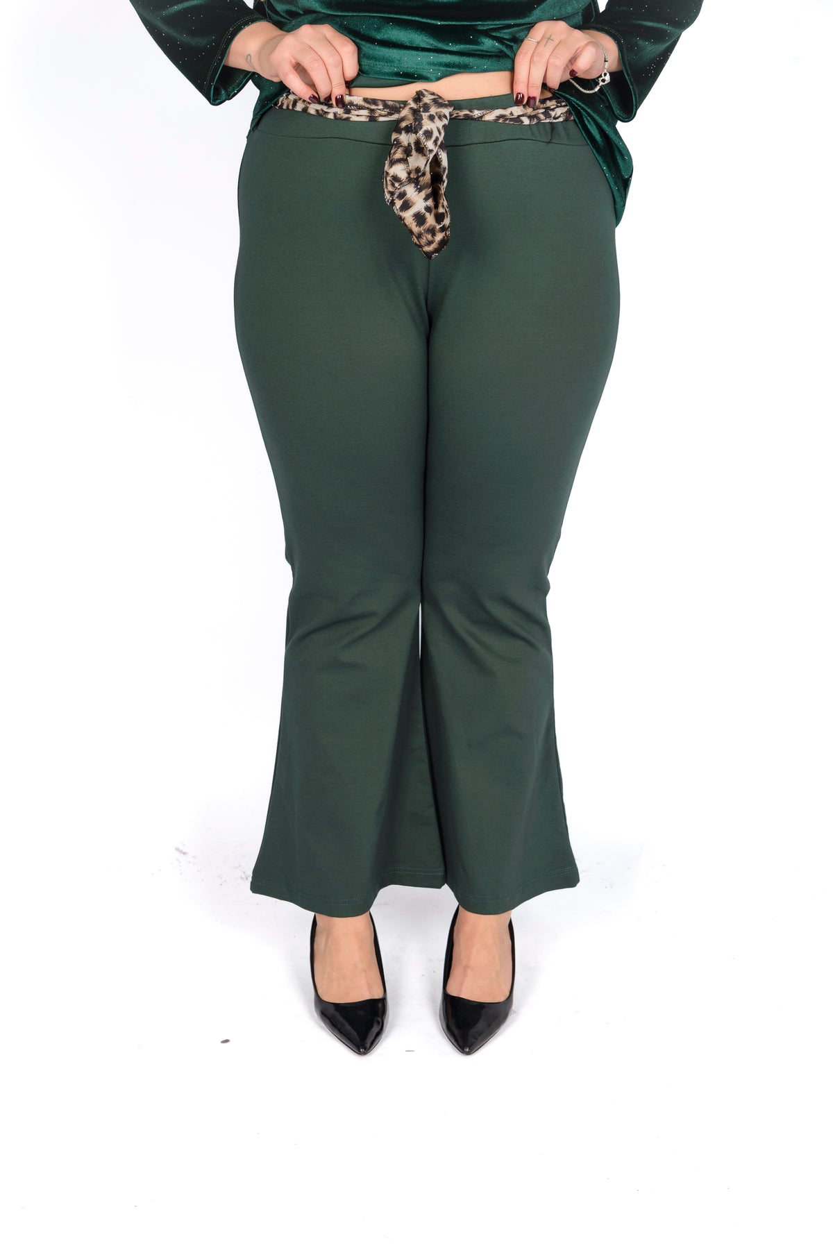 Pantalone Punto Milano Con Cintura