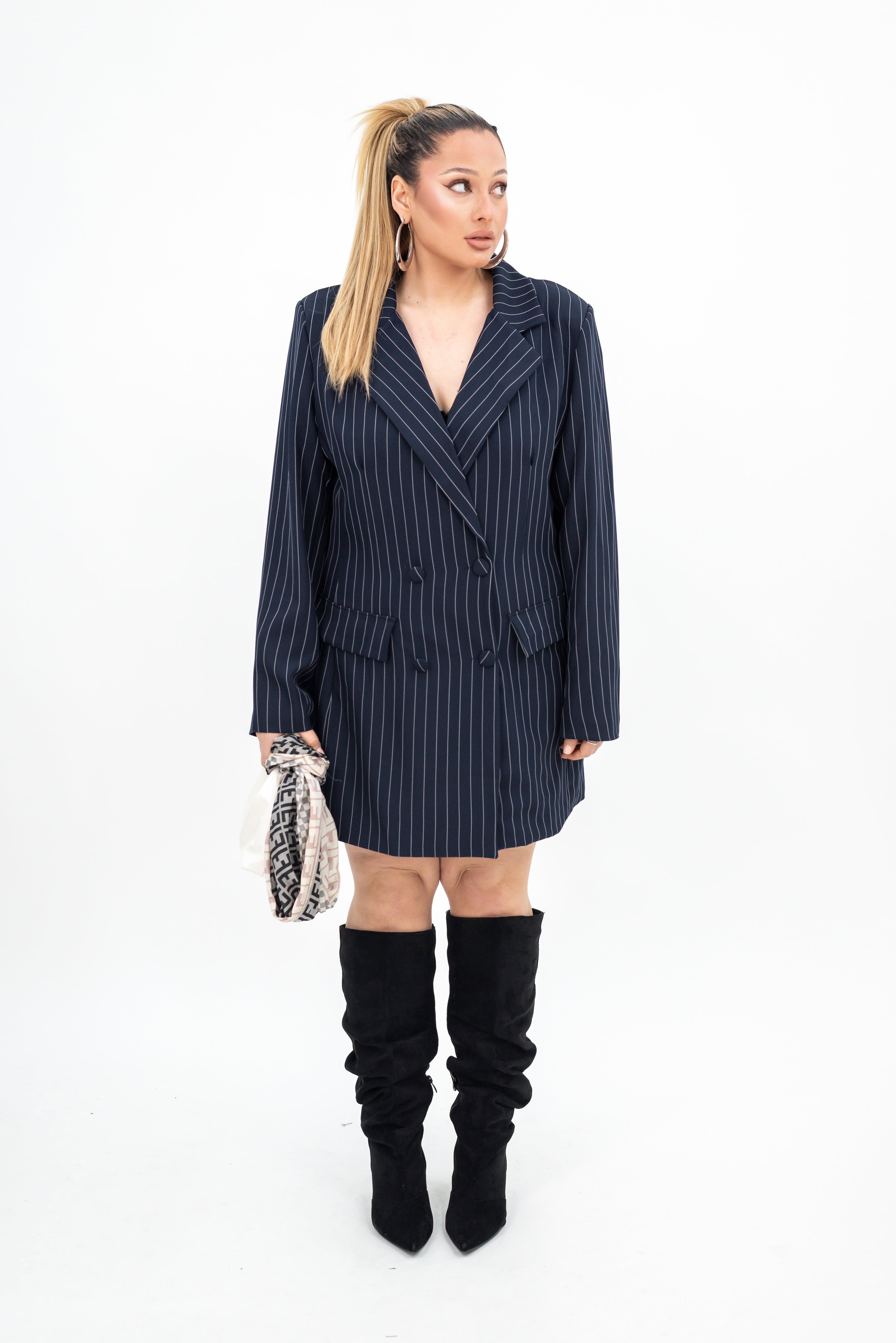Abito-Blazer Gessato