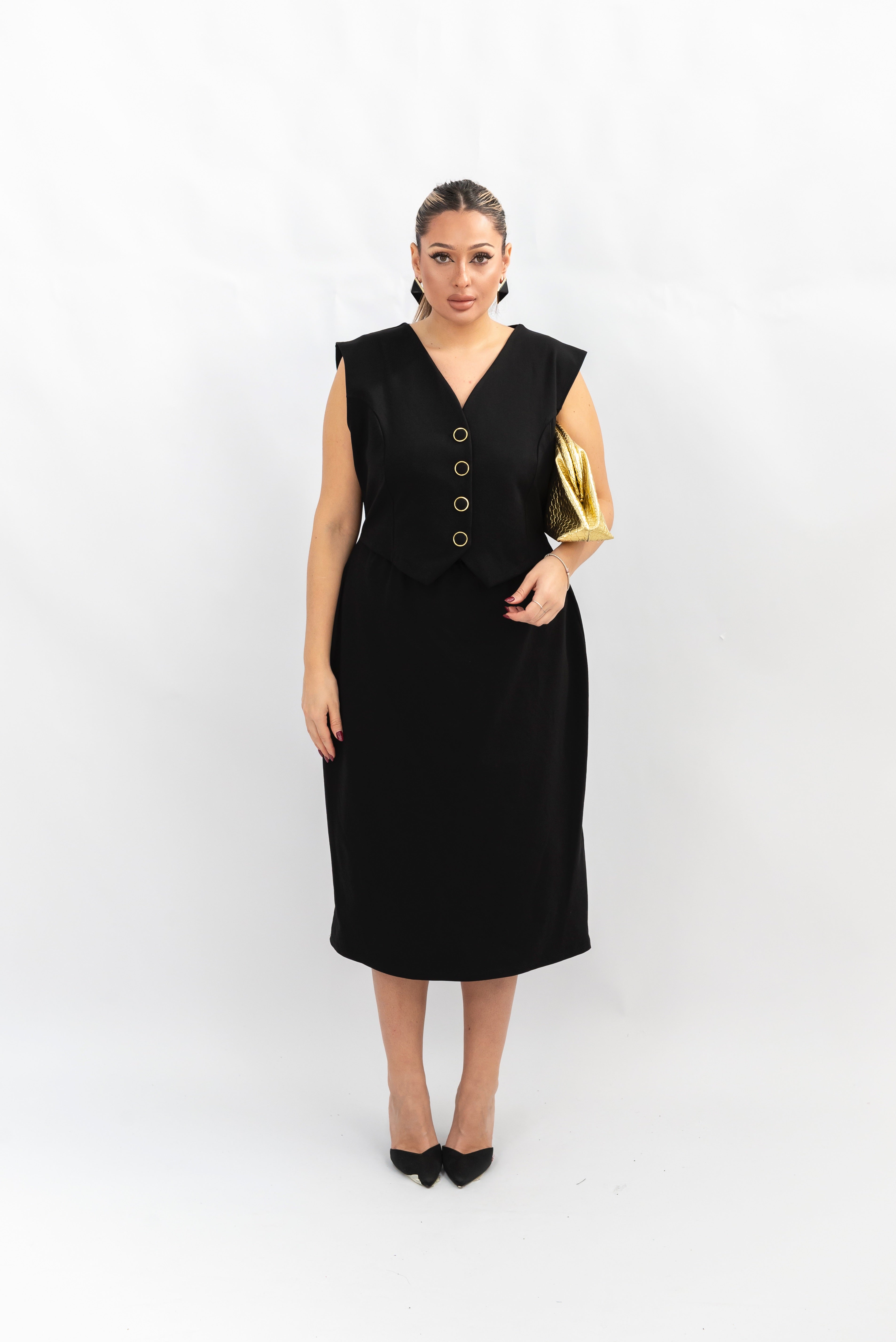 Dress Bottone Punto Milano