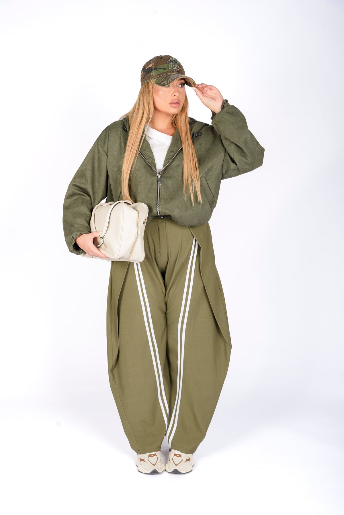 Bomber Crop Camoscio