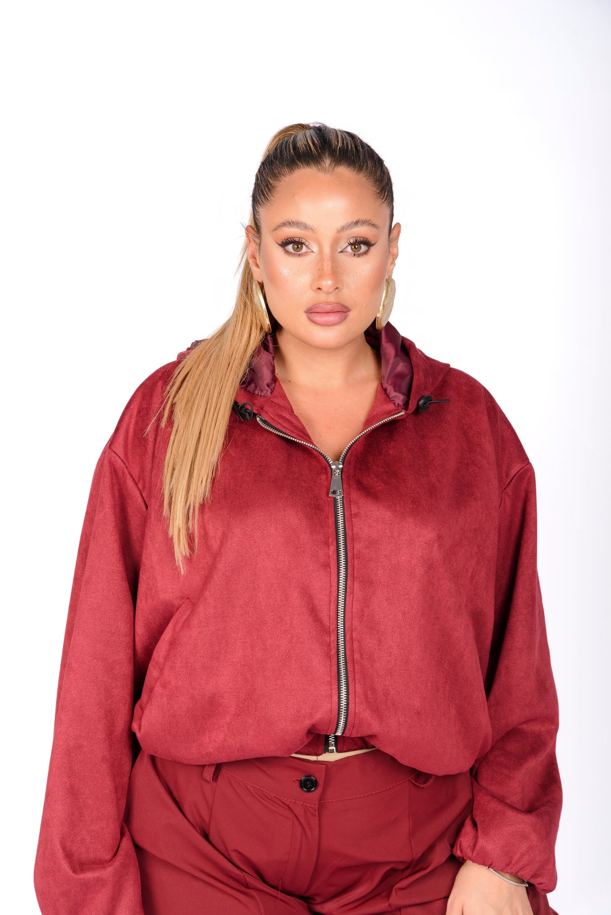 Bomber Crop Camoscio
