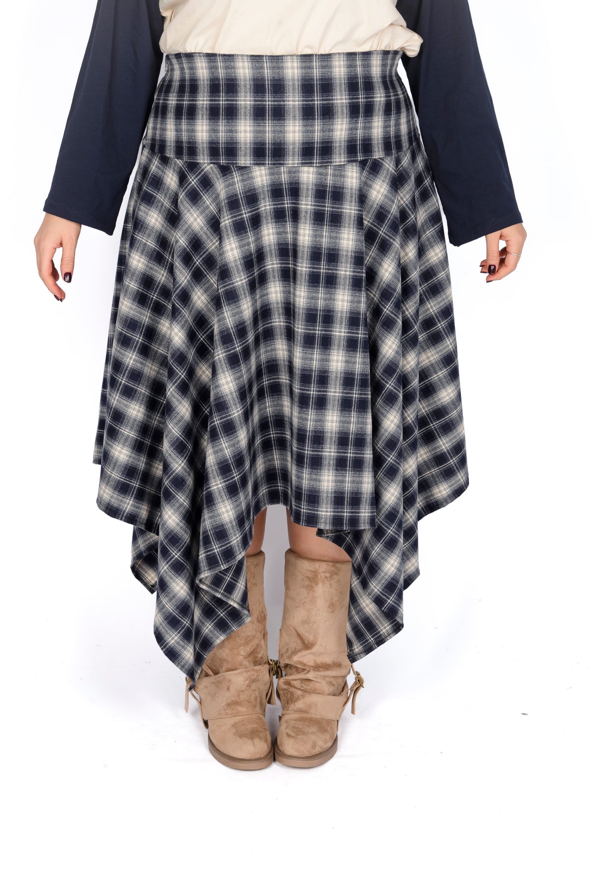 Gonna Asimmetrica Tartan