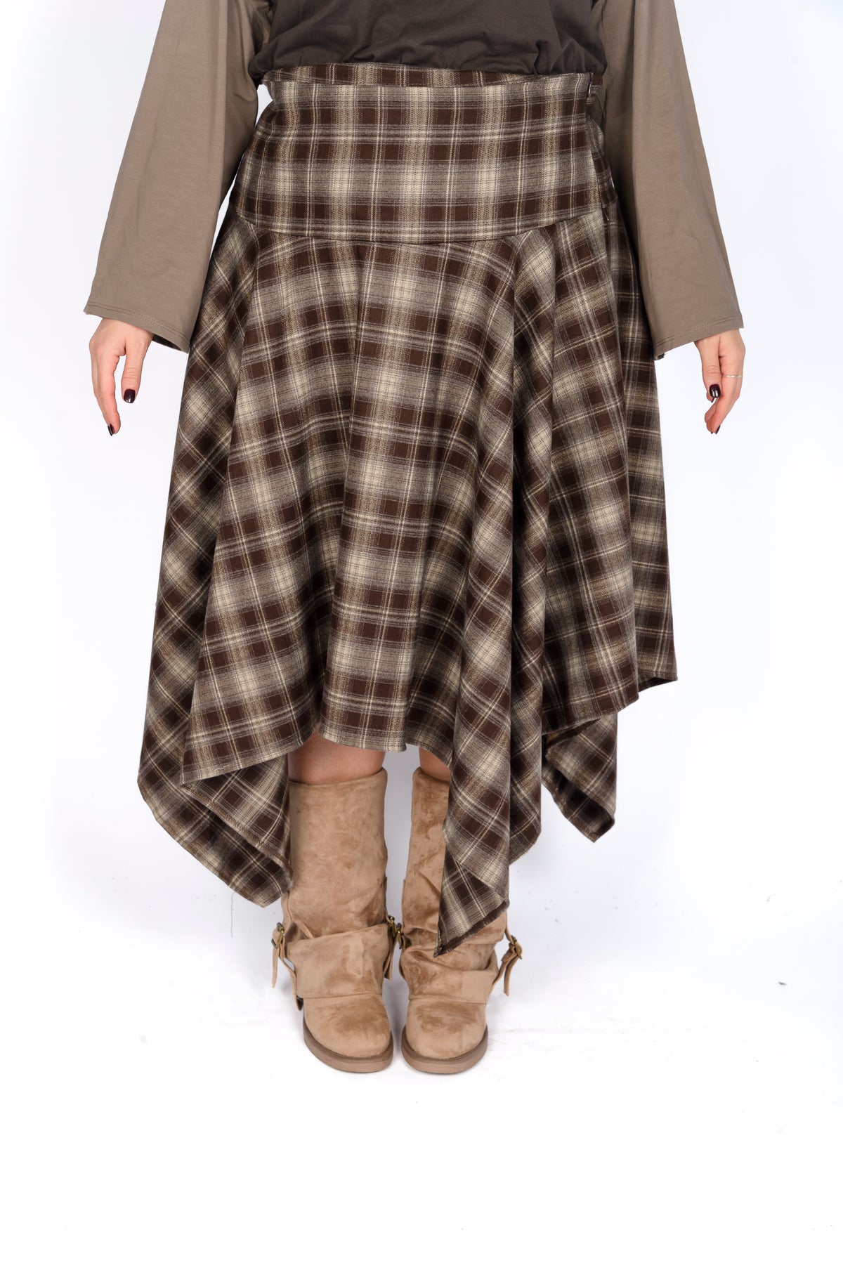 Gonna Asimmetrica Tartan