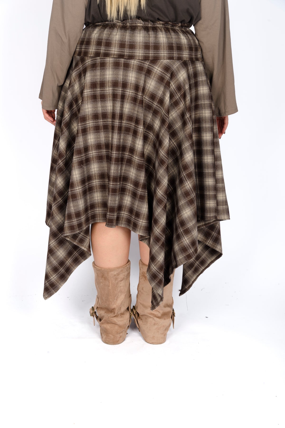 Gonna Asimmetrica Tartan