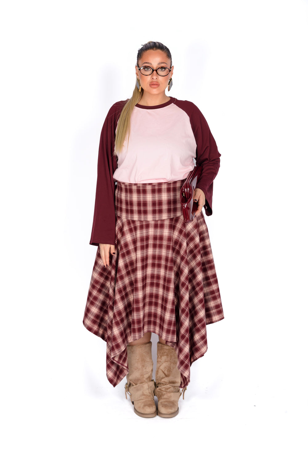 Gonna Asimmetrica Tartan