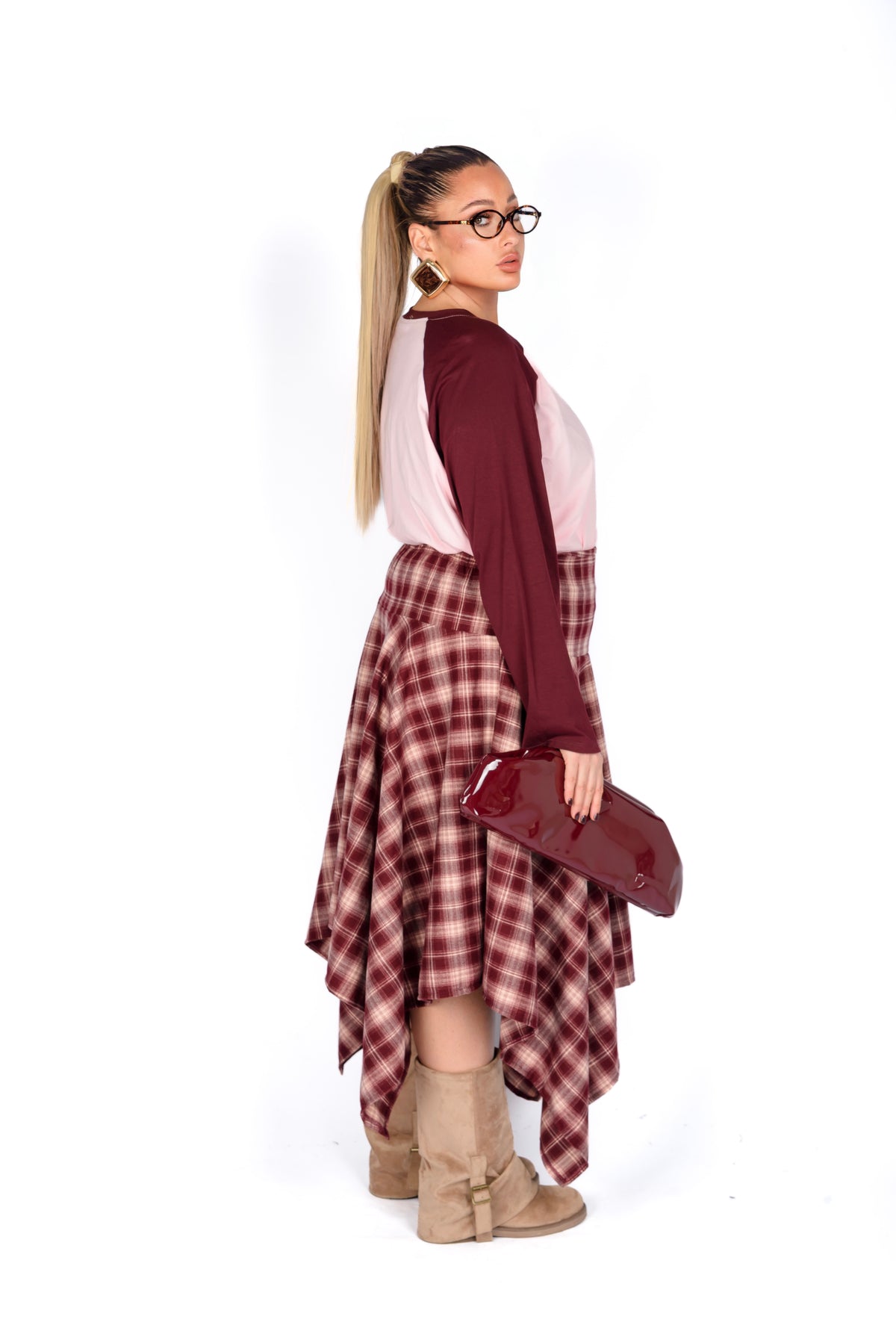Gonna Asimmetrica Tartan