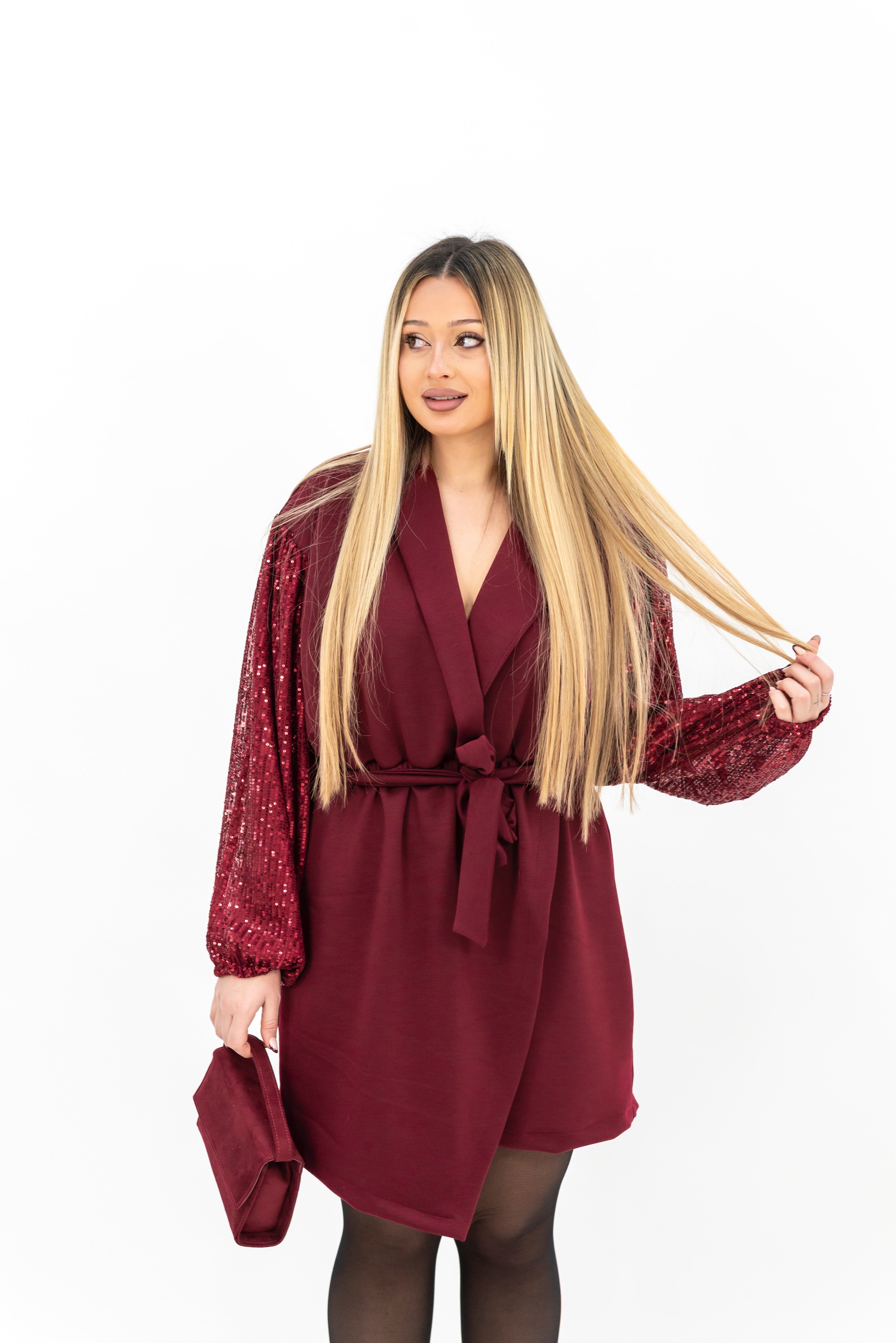 Tutina-Abito Pailettes Punto Milano