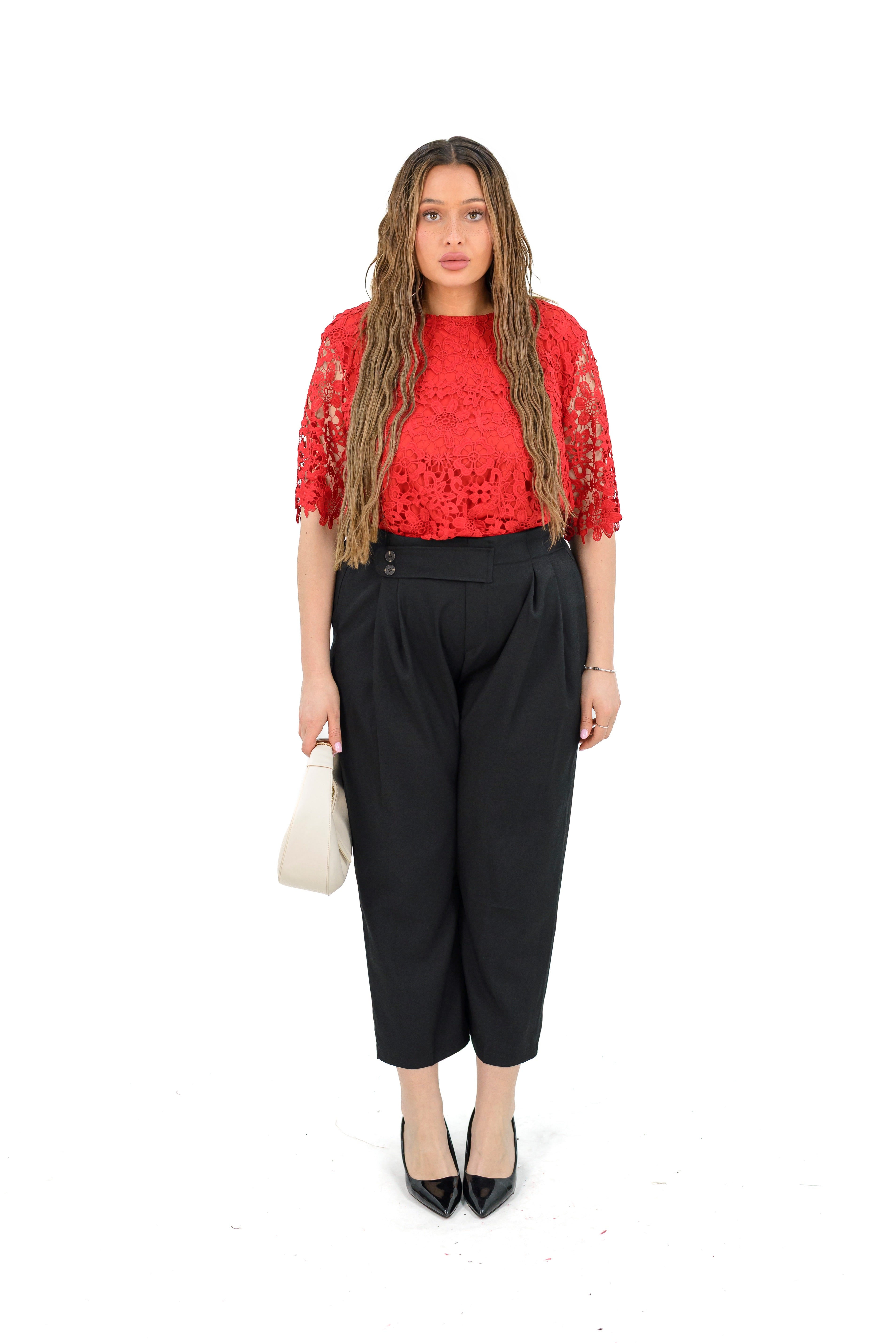 Maglia Pizzo Con Fiore