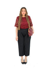 Maglia Pizzo Con Fiore
