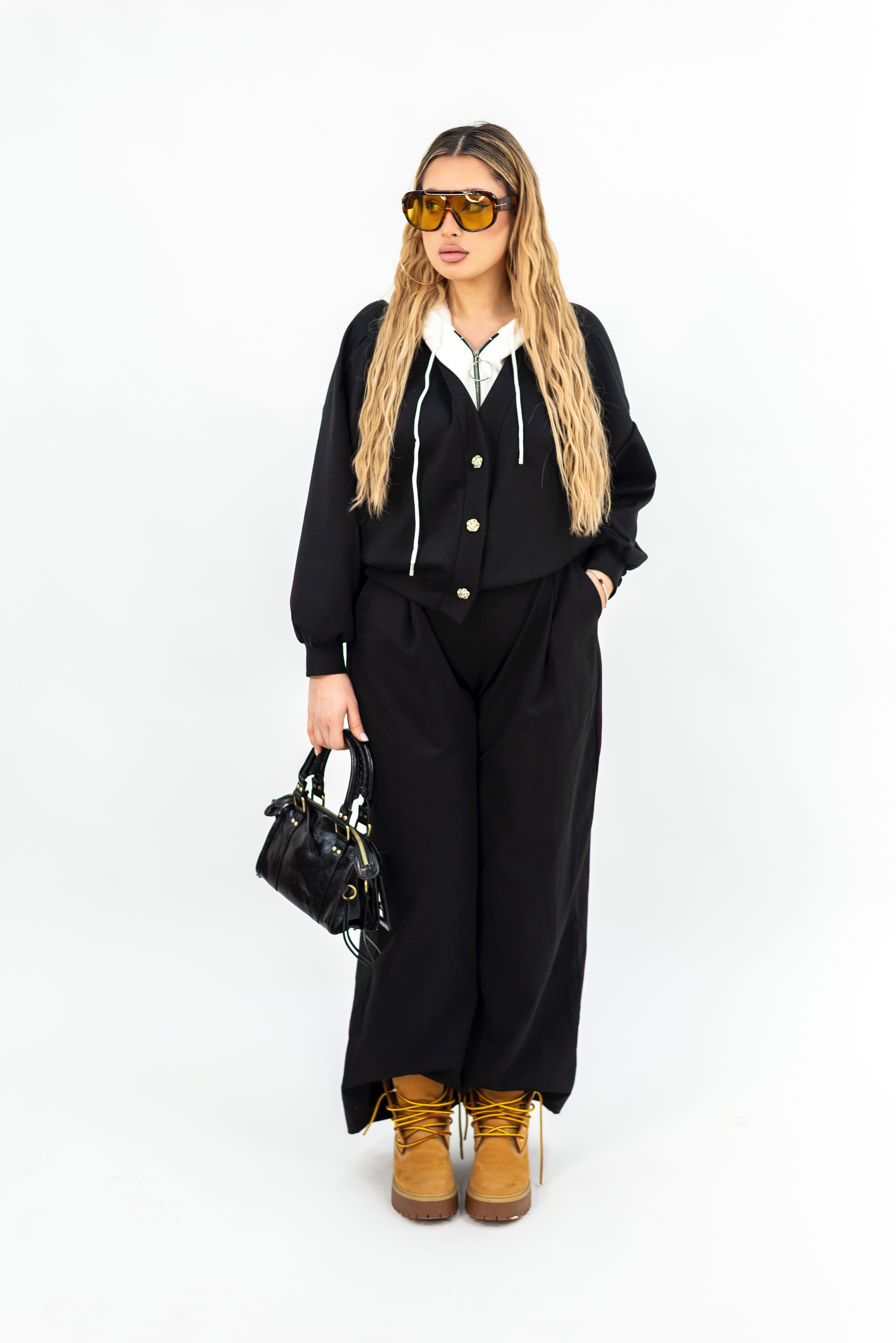 Pantalone Simil Denim Cintura