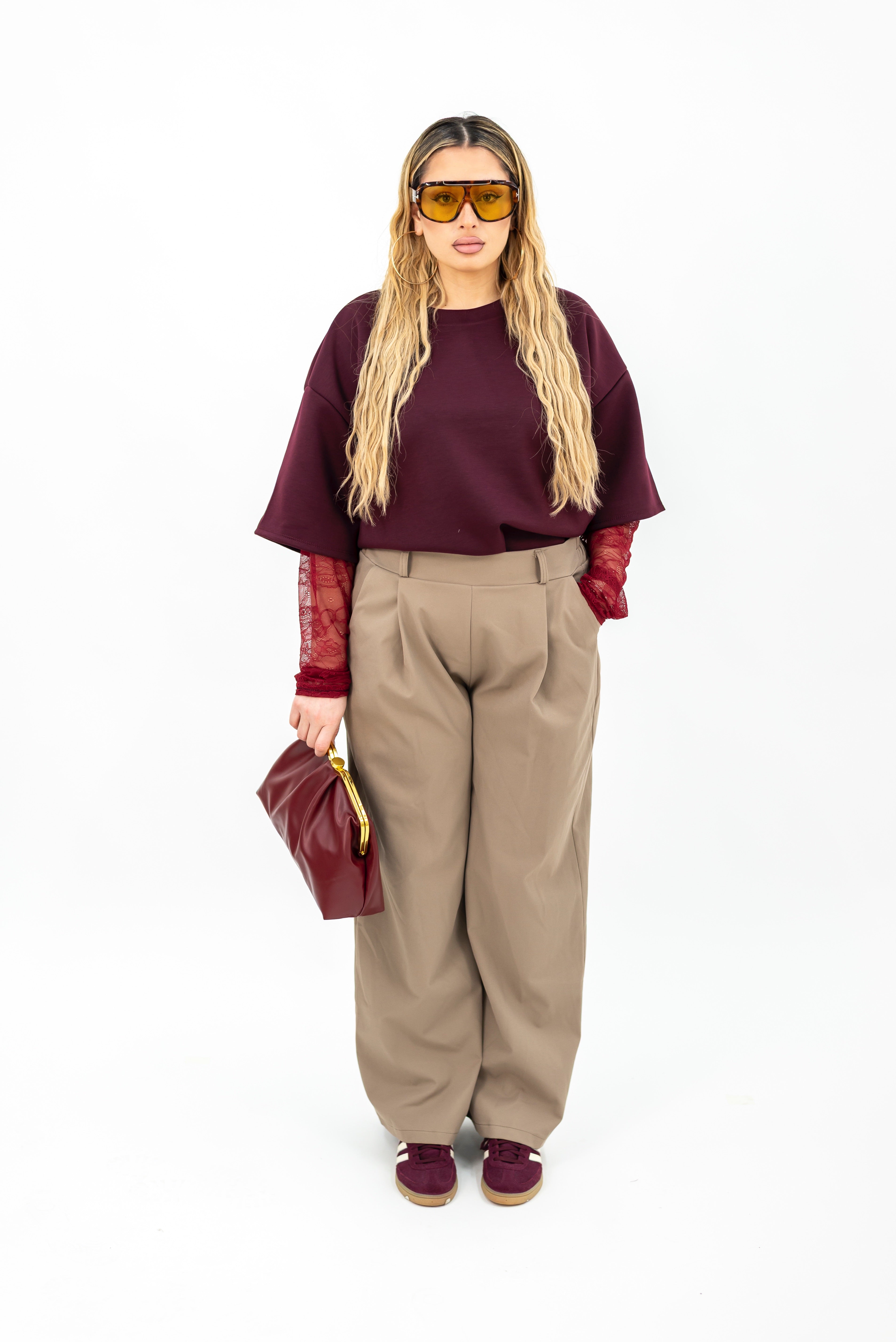 Pantalone Simil Denim Cintura