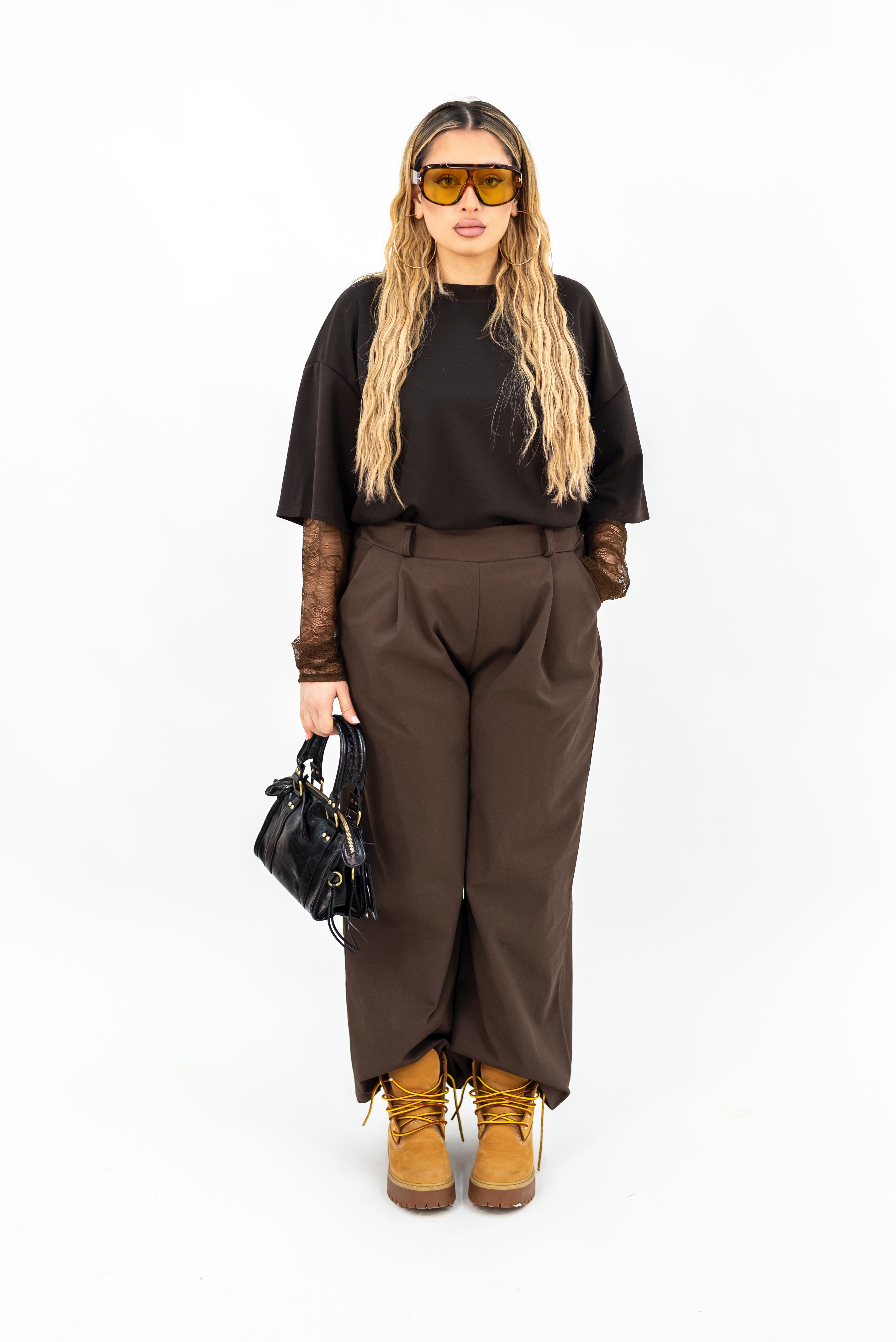 Pantalone Simil Denim Cintura