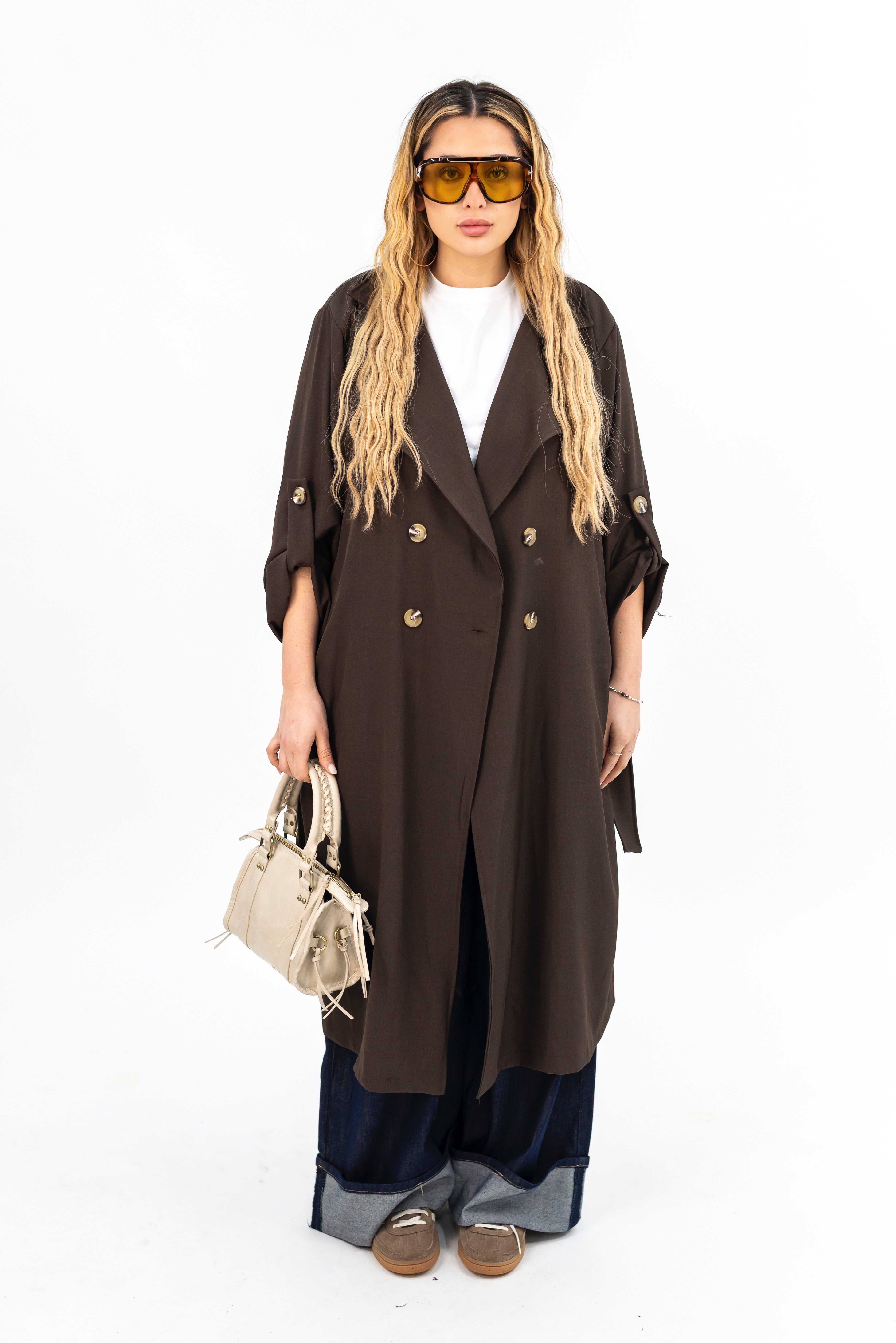 Trench Lungo Doppio Petto