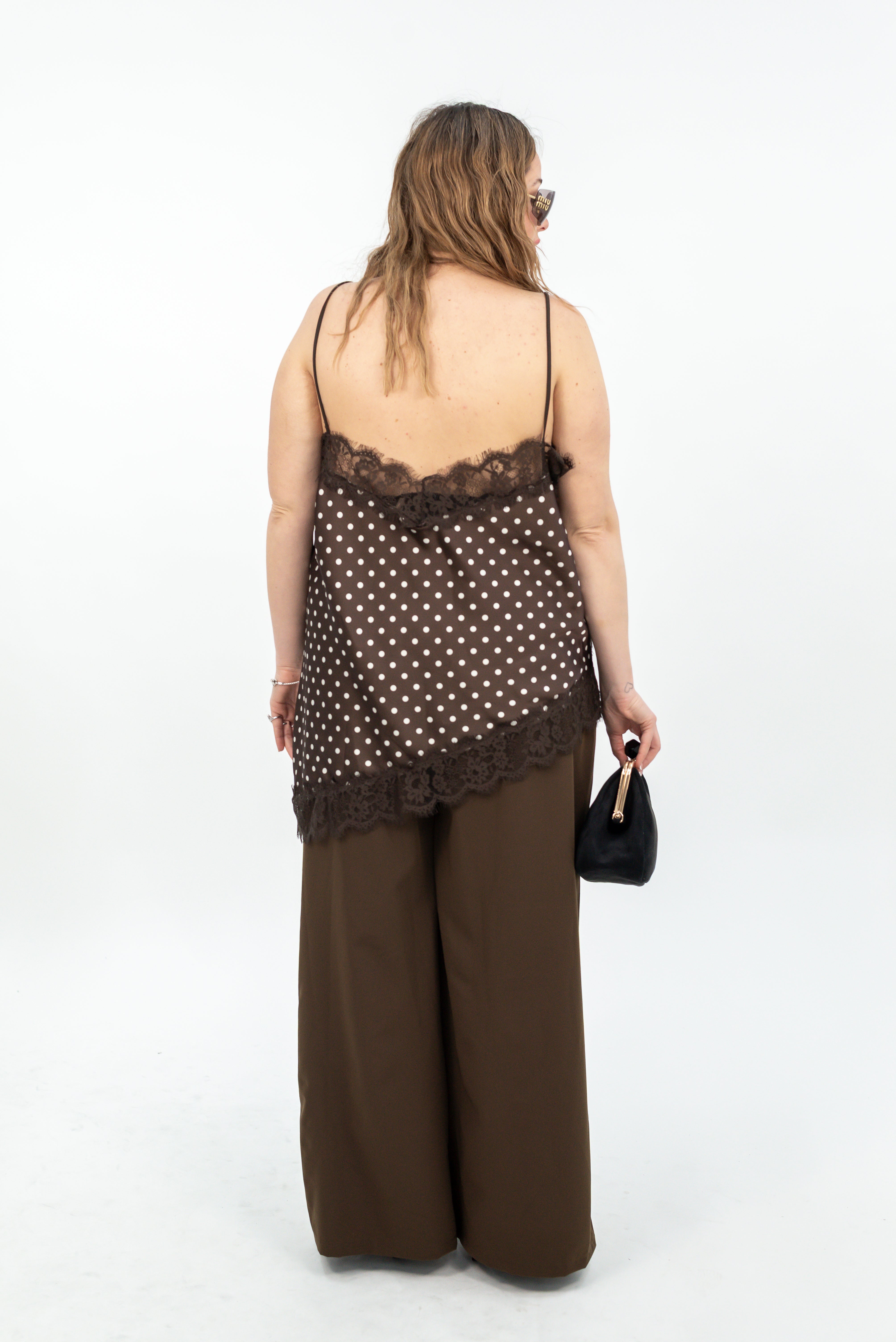 Maglia Asimmetrica Raso Pois