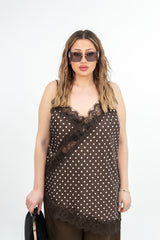 Maglia Asimmetrica Raso Pois